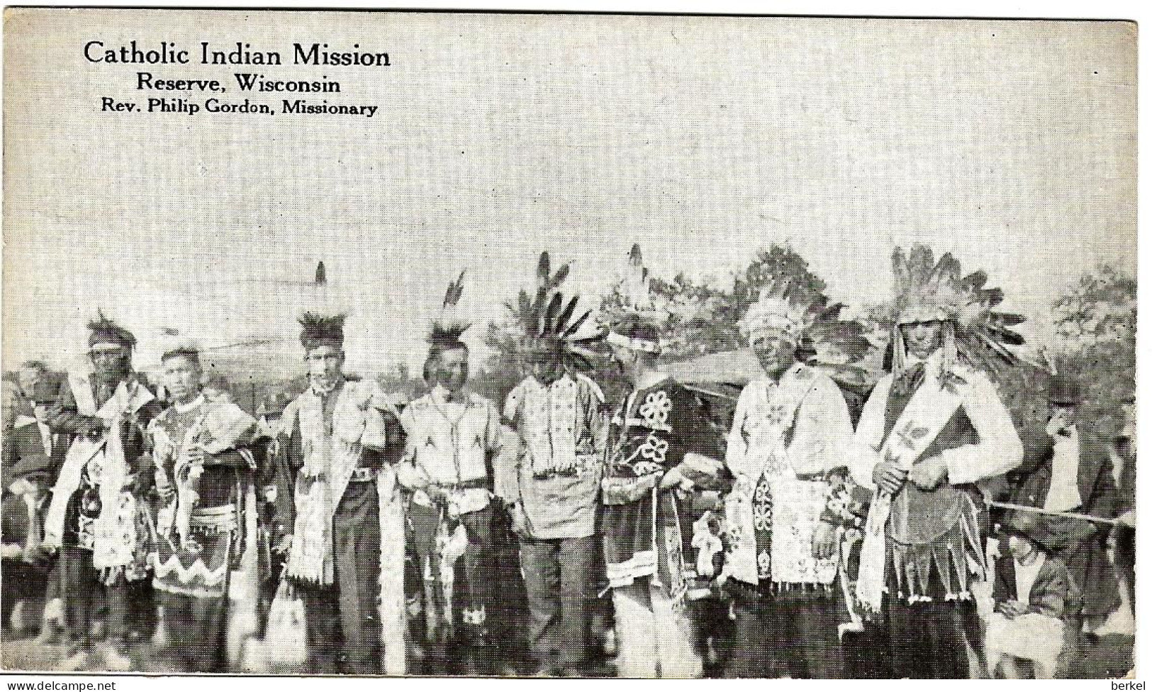 CATHOLIC INDIAN MISSION RESERVE WISCONSIN P GORDON MISSIONARY 186 D1 - Otros & Sin Clasificación