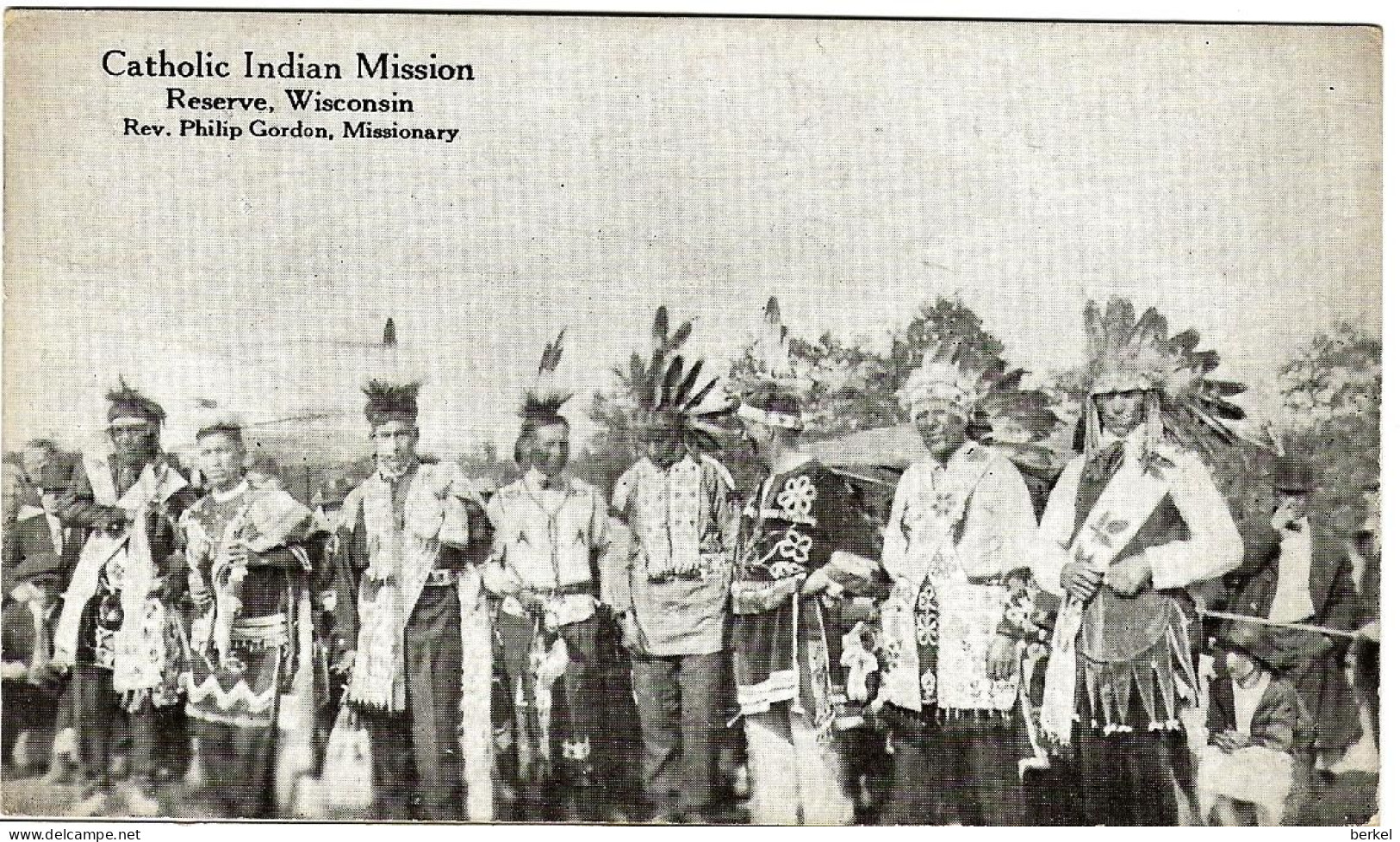 CATHOLIC INDIAN MISSION RESERVE WISCONSIN P GORDON MISSIONARY 186 D1 - Autres & Non Classés