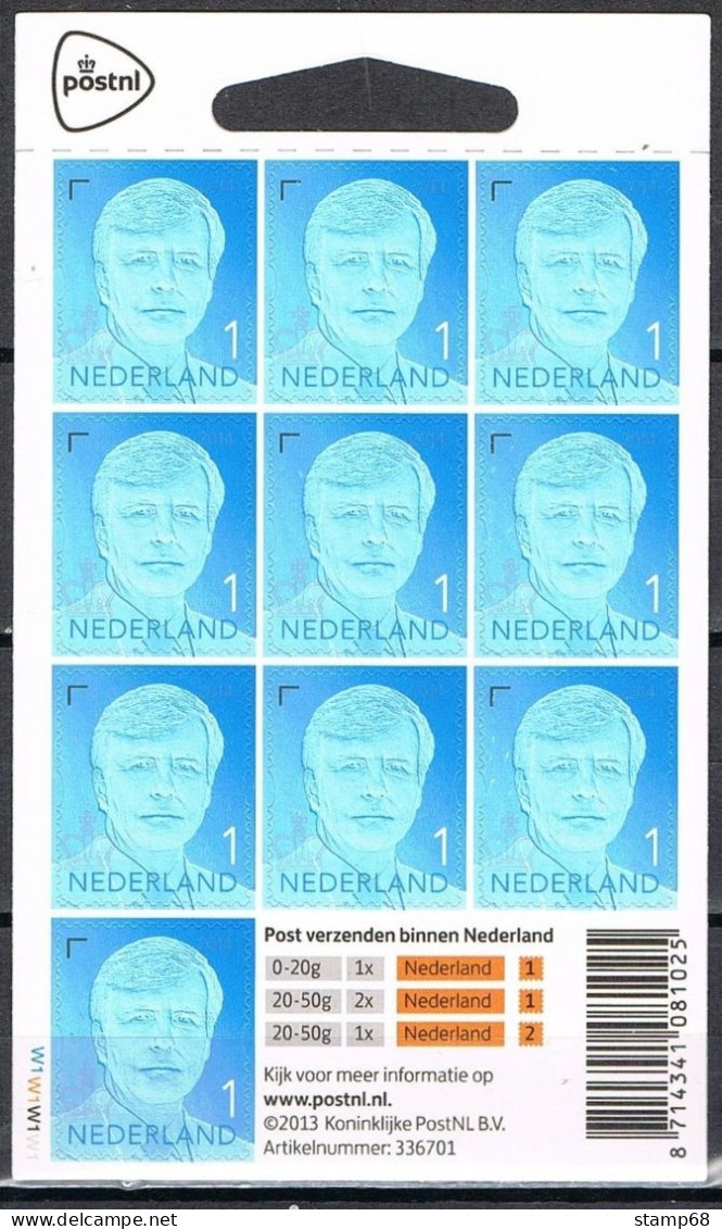 Nederland NVPH 3485 V3485 Vel Willem Alexander Jaartal 2016 Postfris MNH Netherlands - Ongebruikt