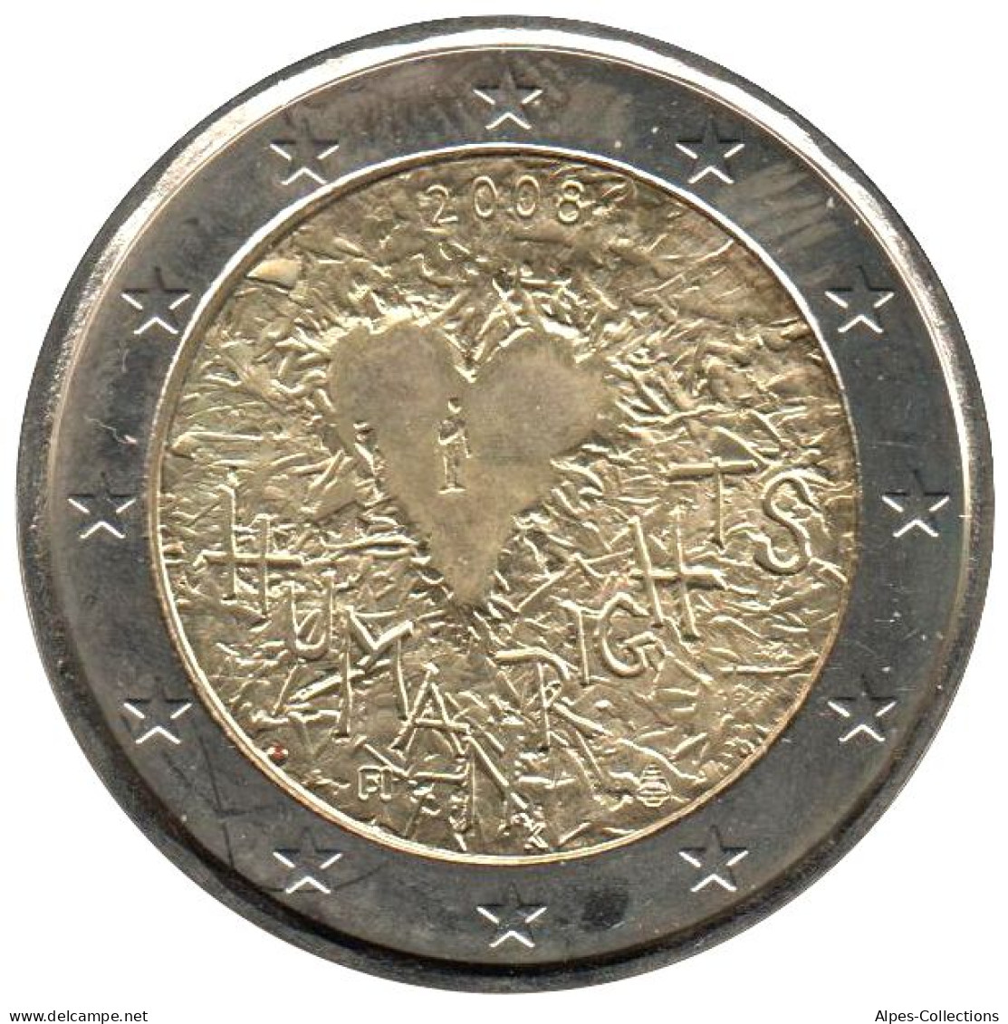 FI20008.1 - FINLANDE - 2 Euros Commémo. Déclaration Des Droits De L’Homme - 2008 - Finlandia