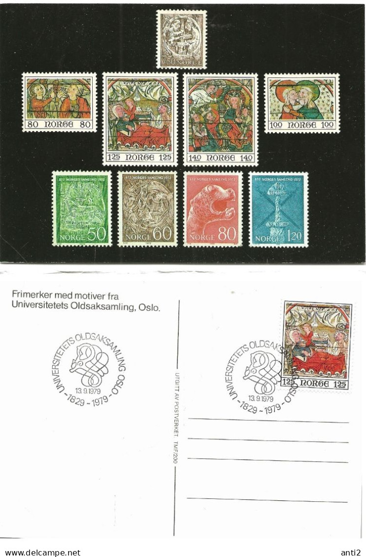 Norway 1979 Card With Imprinted Stamps From Universtet Oldsaksamling, Oslo, 13.9.79  Maximum Card - Cartas & Documentos