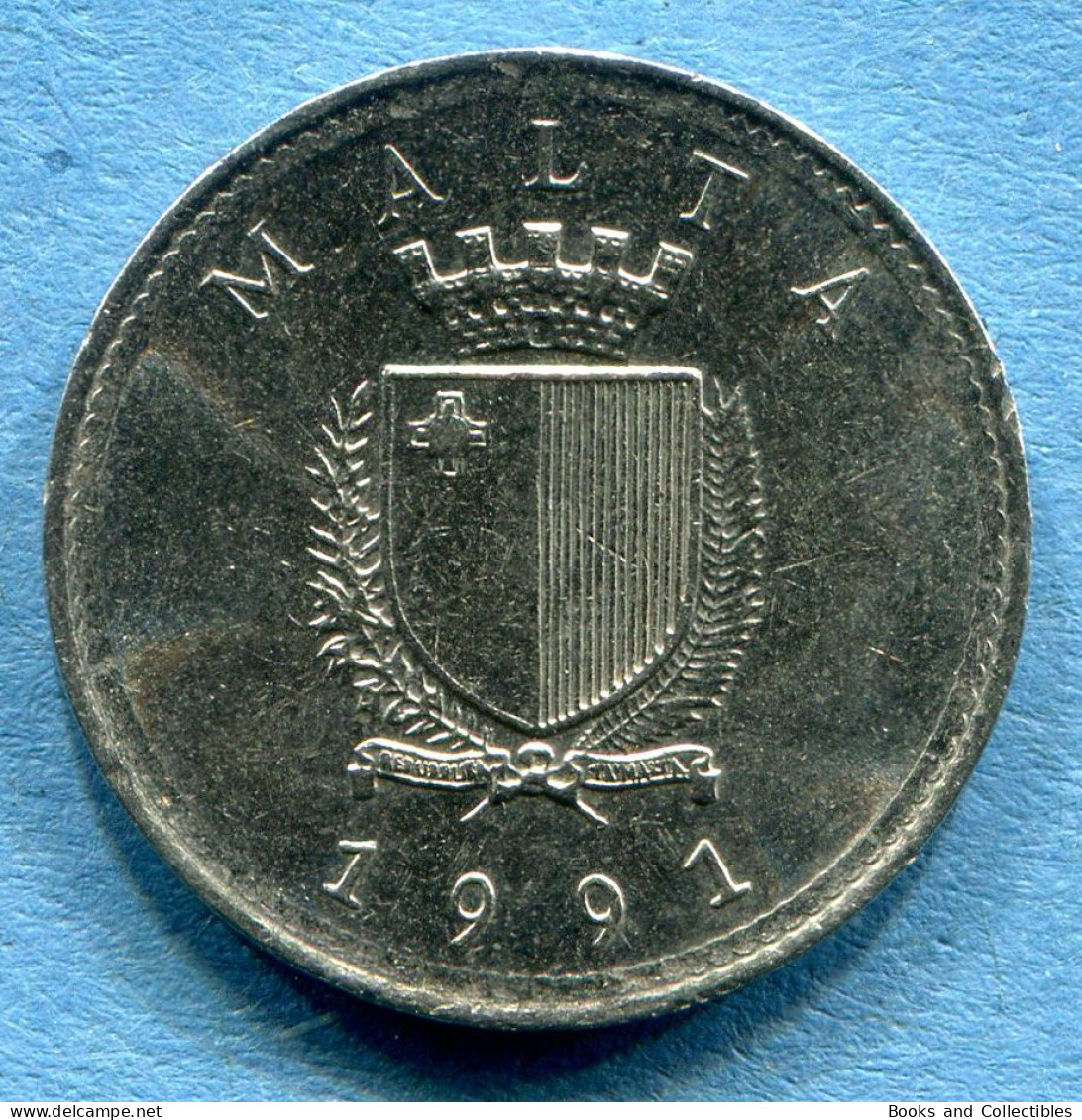 MALTA - 2 Cents 1991 - KM# 94 * Ref. 0065 - Malte