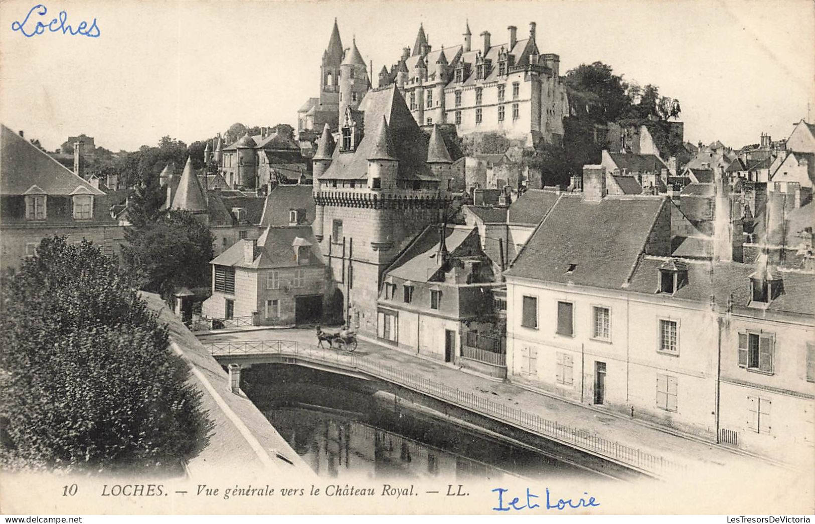 FRANCE - Loches - Vue D'ensemble De La Ville - Vue Générale Vers Le Château Royal - L L - Carte Postale Ancienne - Loches