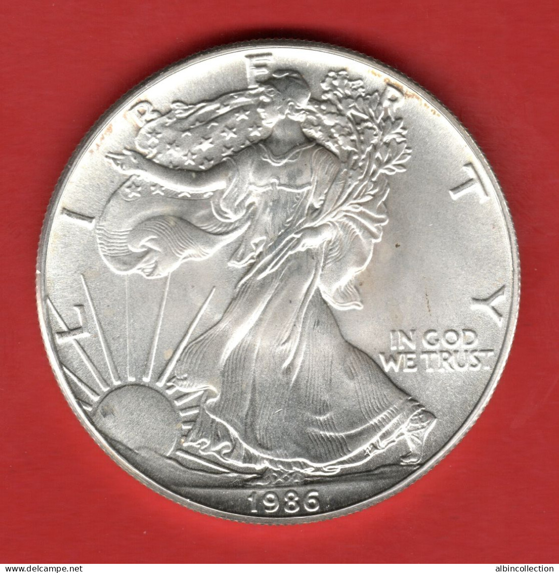 USA ONE DOLLAR SILVER AMÉRICAN EAGLE  ARGENT 1 ONCE OZ 1986  ! - Zonder Classificatie