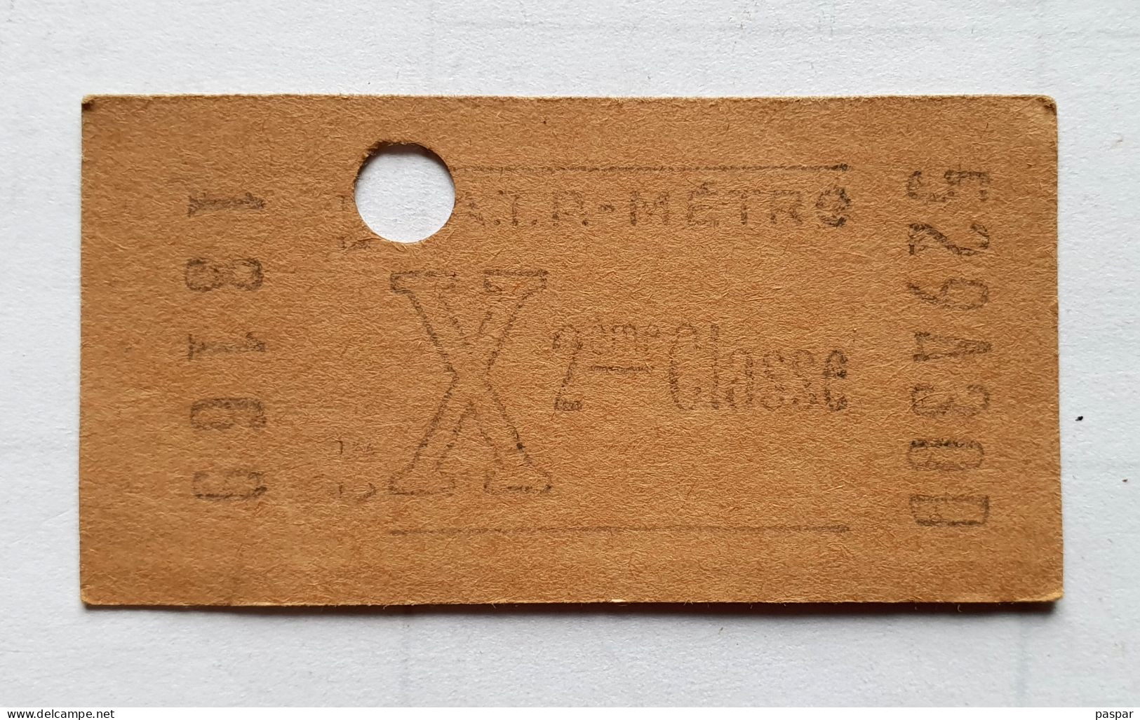 Ancien Ticket De Métro - Paris Métropolitain RATP - 2ème Classe - Lettre X - Europa