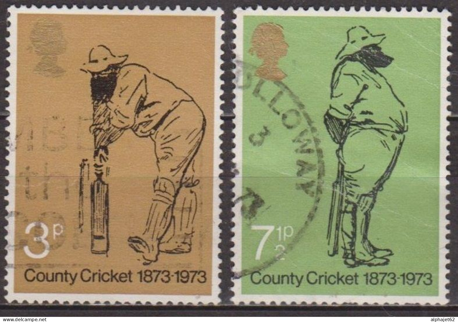 Sport: Criket - GRANDE BRETAGNE - Joueurs - N° 684-685 - 1973 - Used Stamps