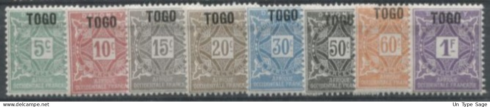 Togo TAXE N°1 à 8 Neuf* - (F2187b) - Unused Stamps