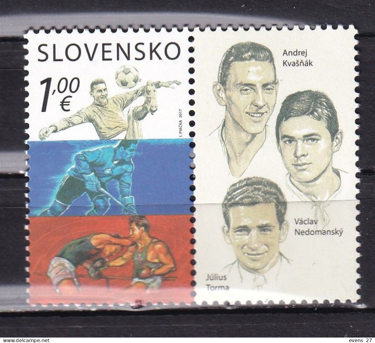 SLOVAKIA-2017-SPORT-FOOTBALL -BOXING-MNH - Pugilato