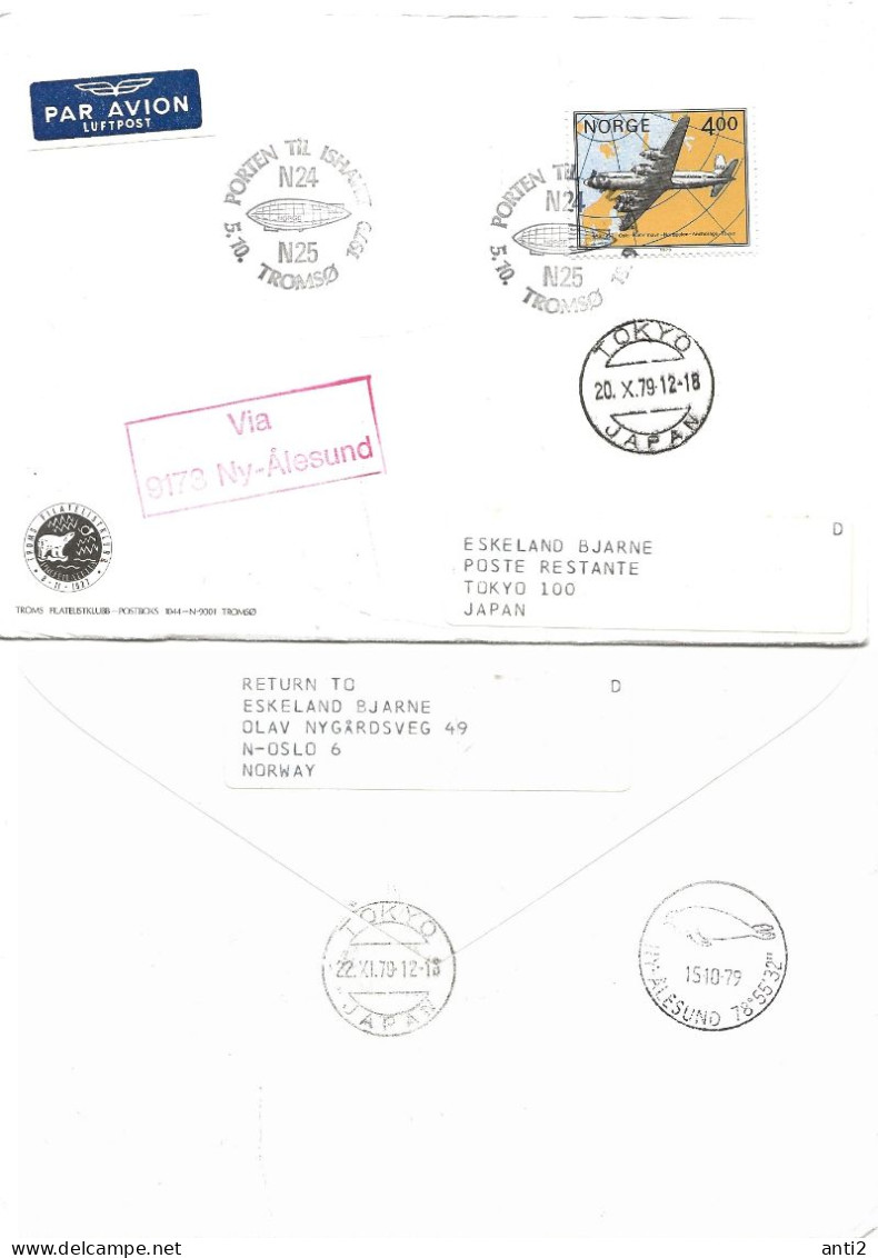 Norway 1979 Special Cover With Special Cancellation  Porten Til Ishavet 5.10.79 Tromsø  Mi 802 Planes - Storia Postale