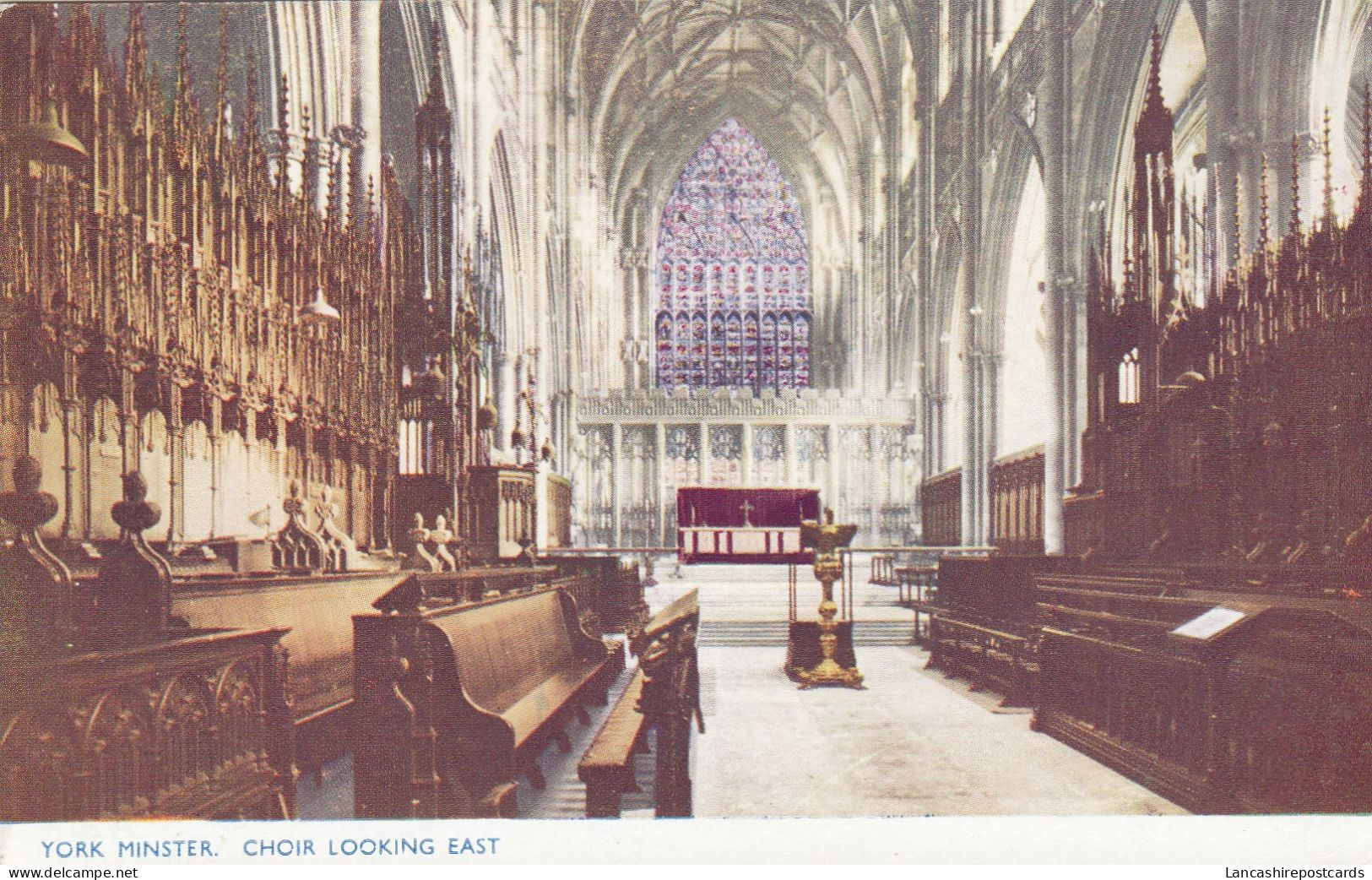 Postcard York Minster Choir Looking East My Ref B14871 - York
