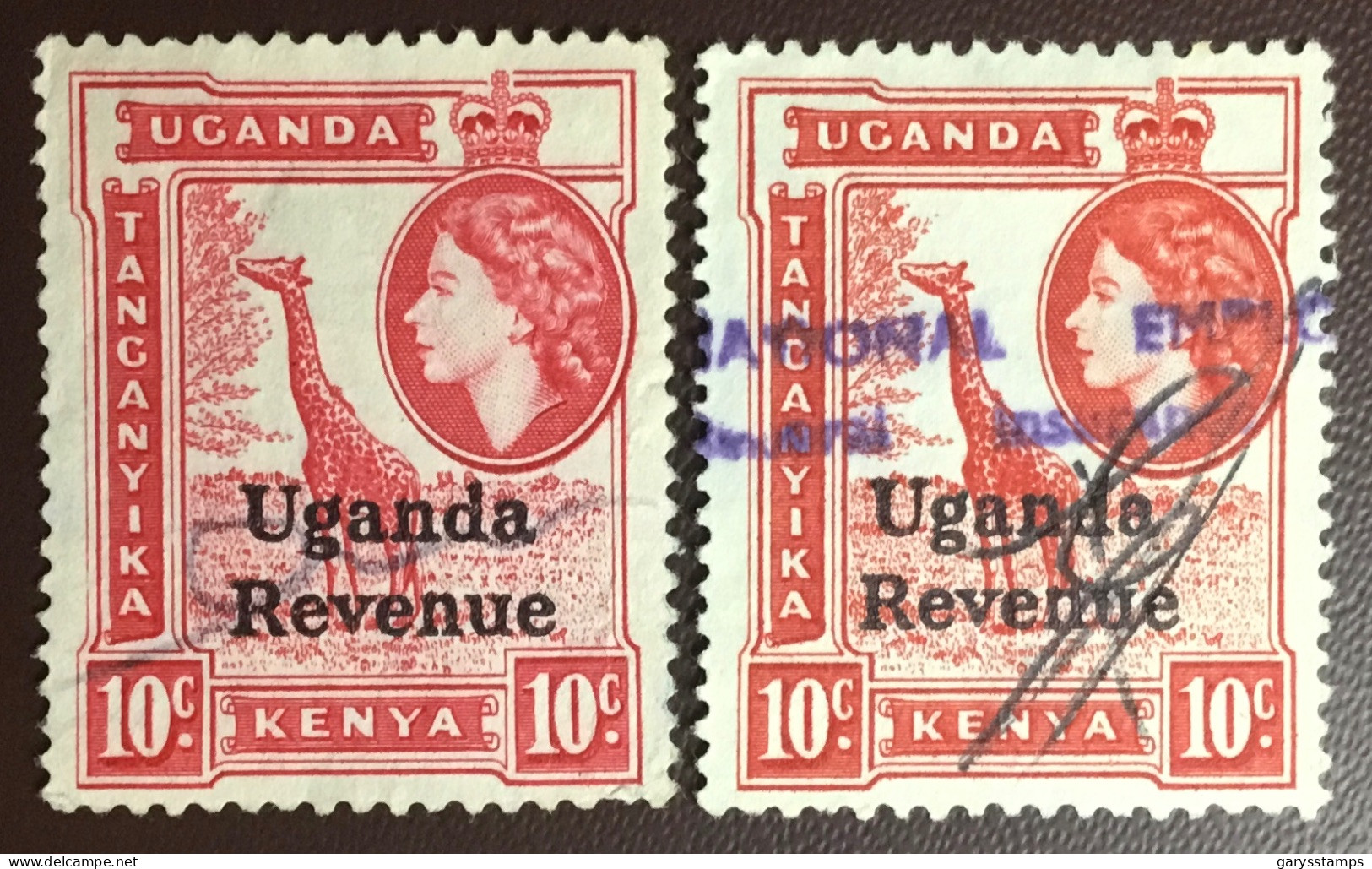 Uganda 1954 Revenue Animals FU - Oeganda (...-1962)