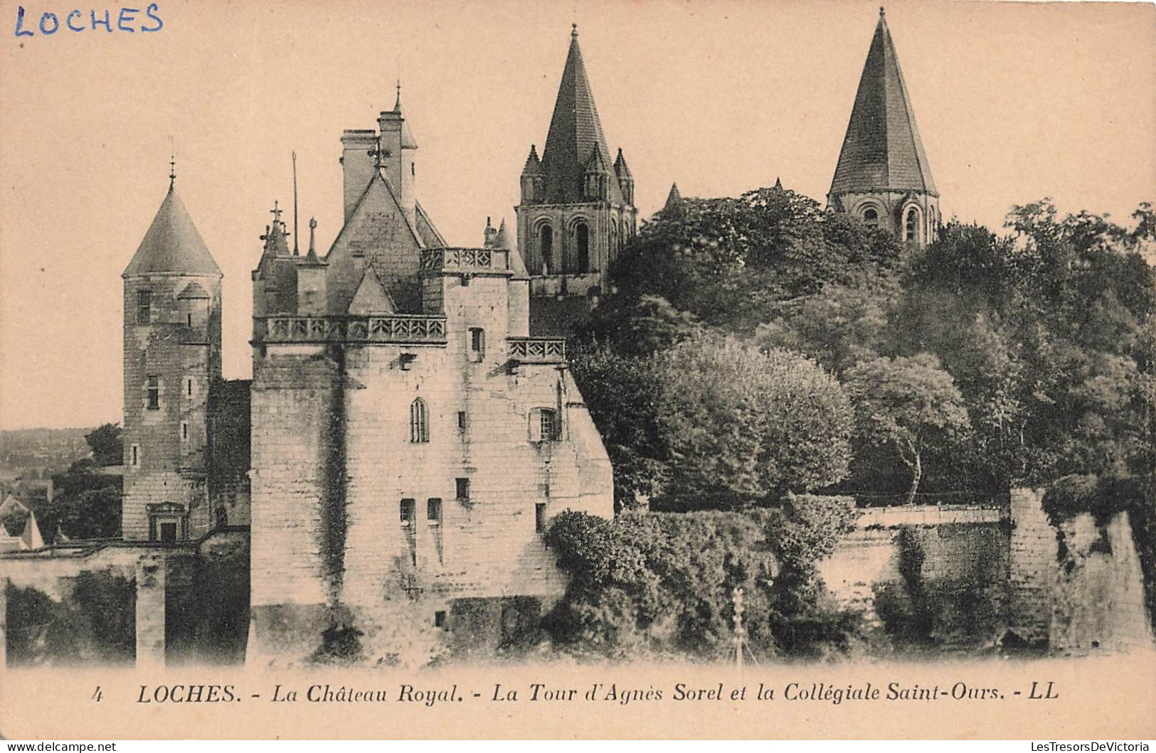 FRANCE - Loches - Le Château Royal - La Tour D'Agnès Sorel Et La Collégiale Saint Ours - L L - Carte Postale Ancienne - Loches