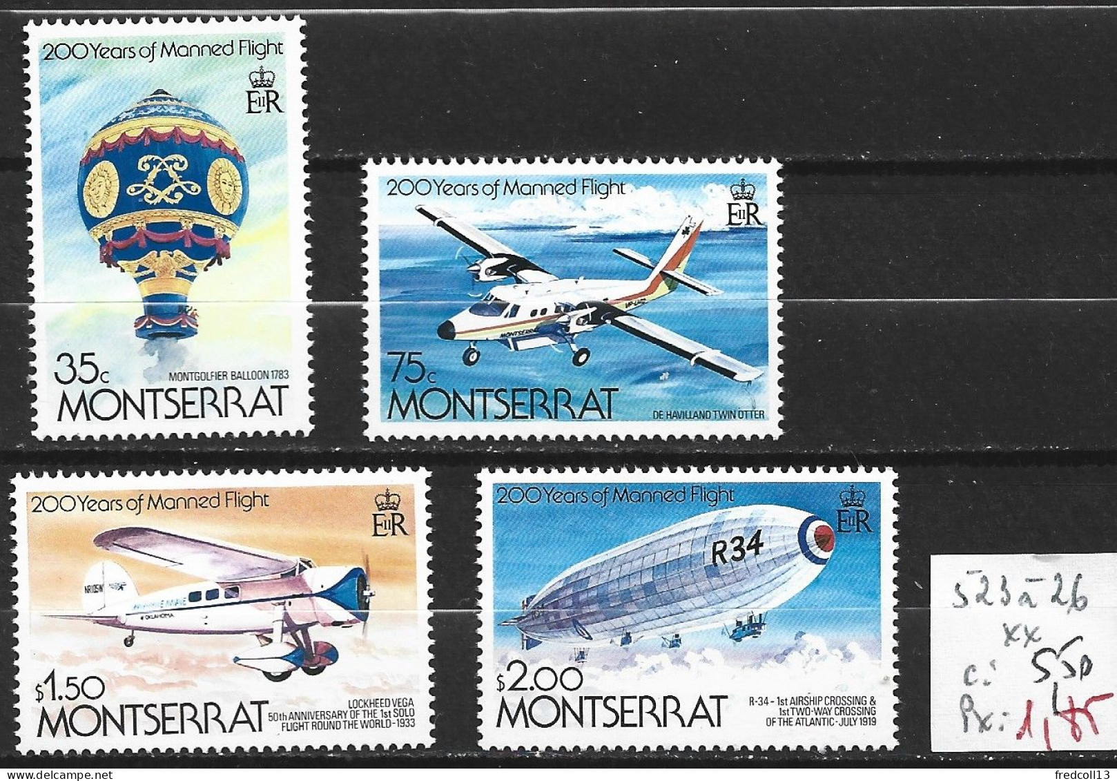 MONTSERRAT 523 à 26 ** Côte 5.50 € - Montserrat