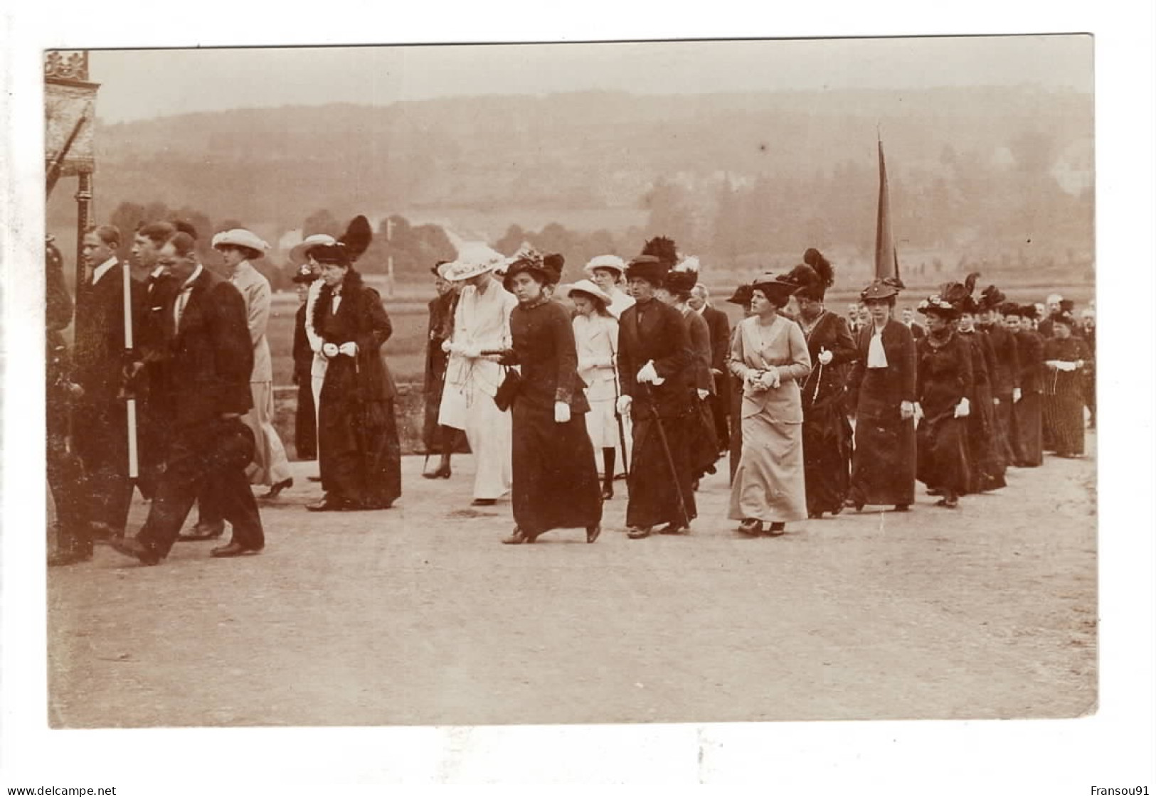 Carte Photo Luxembourg Famille Grand-Ducale Procession 14 Juin 1914 Colmar Berg  ( Aloyse Anen Rue Beaumont ) - Colmar – Berg