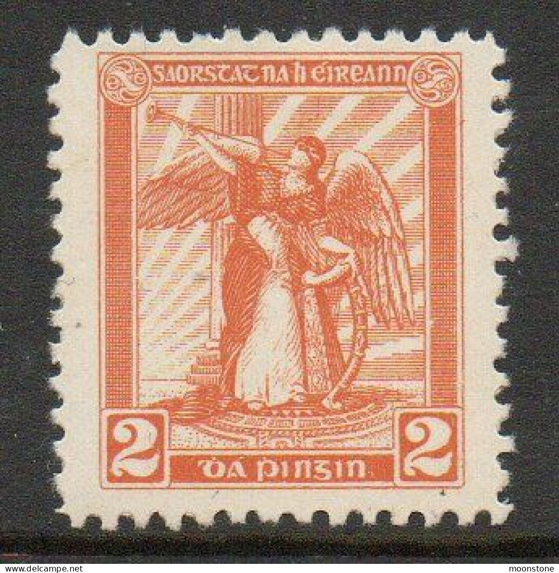 Ireland 1922 Dollard Printing House Stamp Essay In Yellow-orange, Lightly Hinged Mint - Ongebruikt