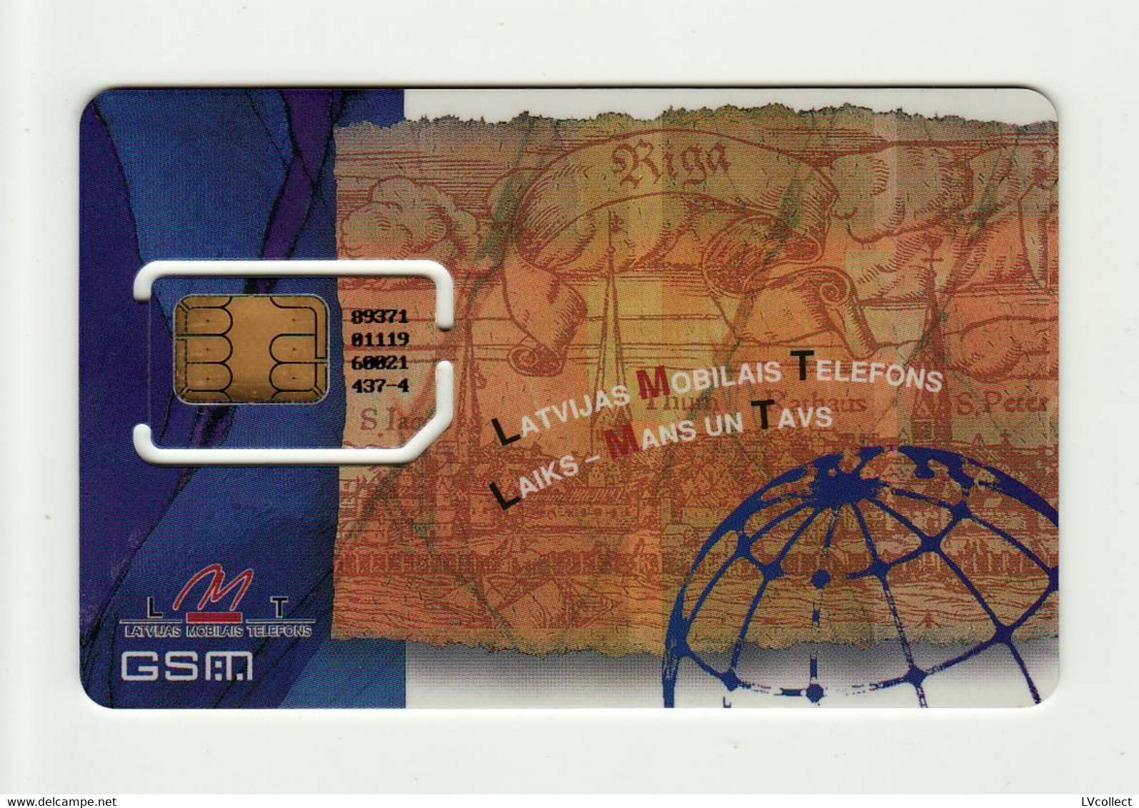 LATVIA  LMT GSM Old RIGA 1 (RARE!) SIM MINT - Latvia