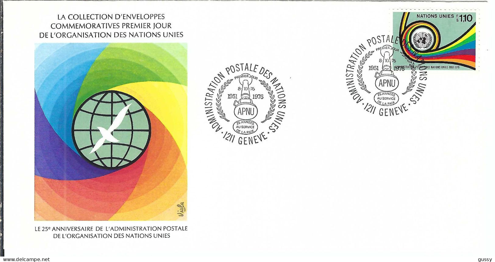 NATIONS UNIES Genève (Suisse) Ca.1976: 2 FDC - FDC