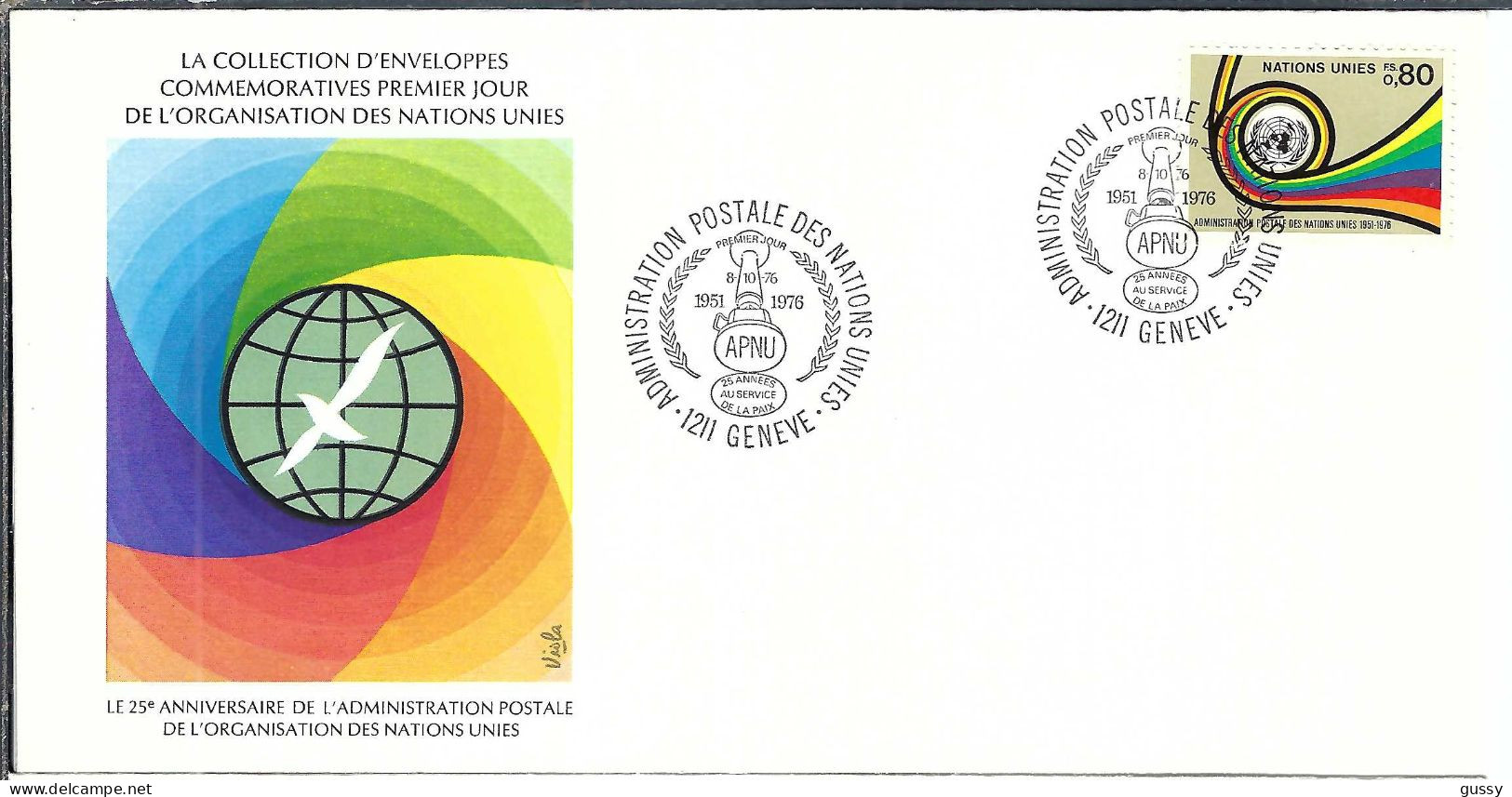NATIONS UNIES Genève (Suisse) Ca.1976: 2 FDC - FDC