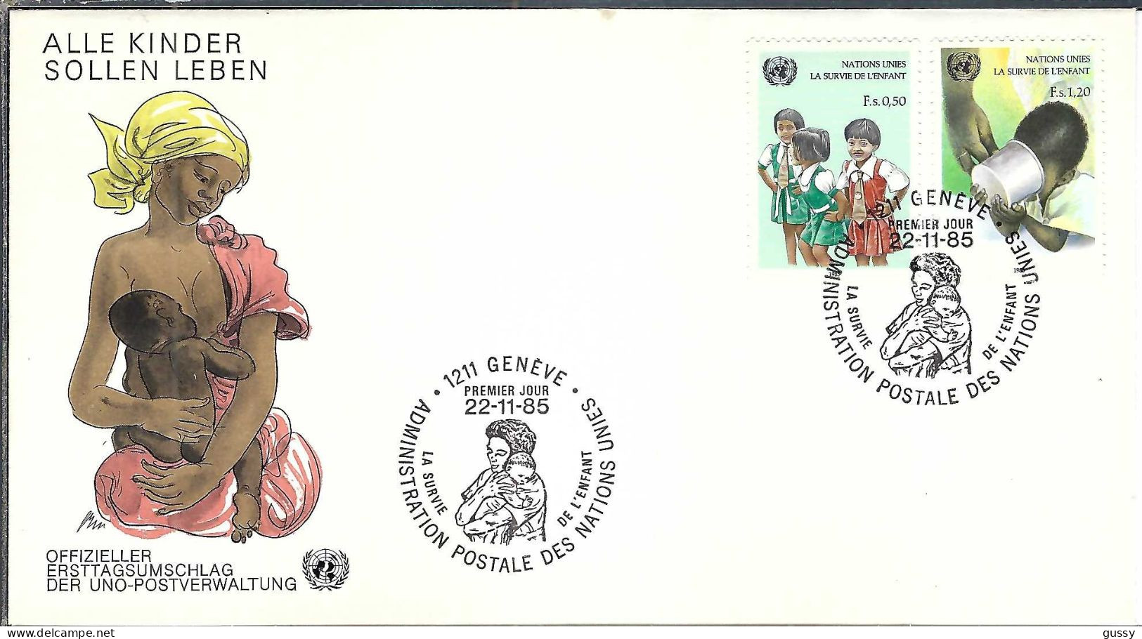 NATIONS UNIES Genève (Suisse) Ca.1985: FDC - FDC