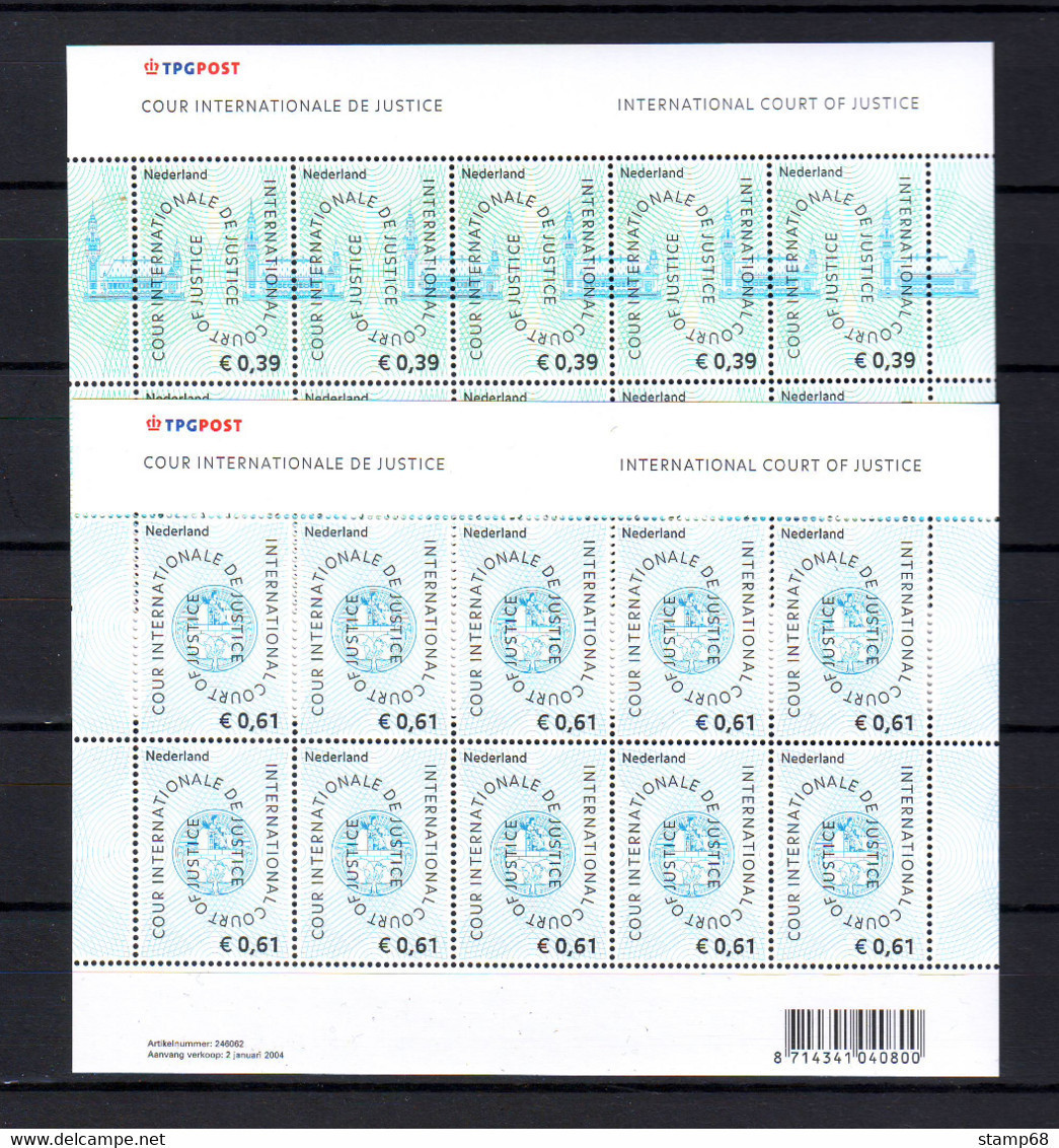 Nederland NVPH D59-60 VD59-60 Vel Cour De Justice 2004 MNH Postfris - Dienstzegels
