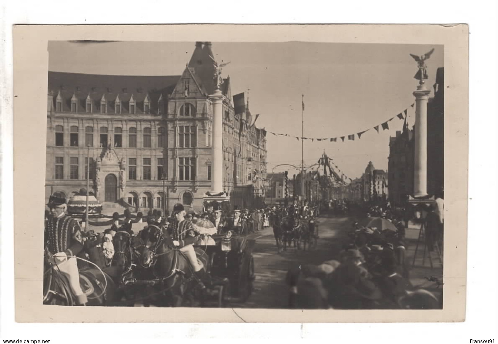 Carte Photo Luxembourg - Souvenir De La Visite Du Roi Et De La Reine De Belgique à Luxembourg Avril 1914 - Colmar – Berg