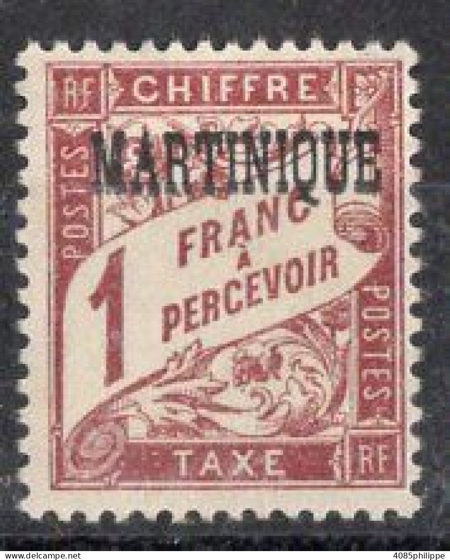 Martinique Timbre-Taxe N°9* Neuf Charnière TB  Cote : 13€00 - Timbres-taxe