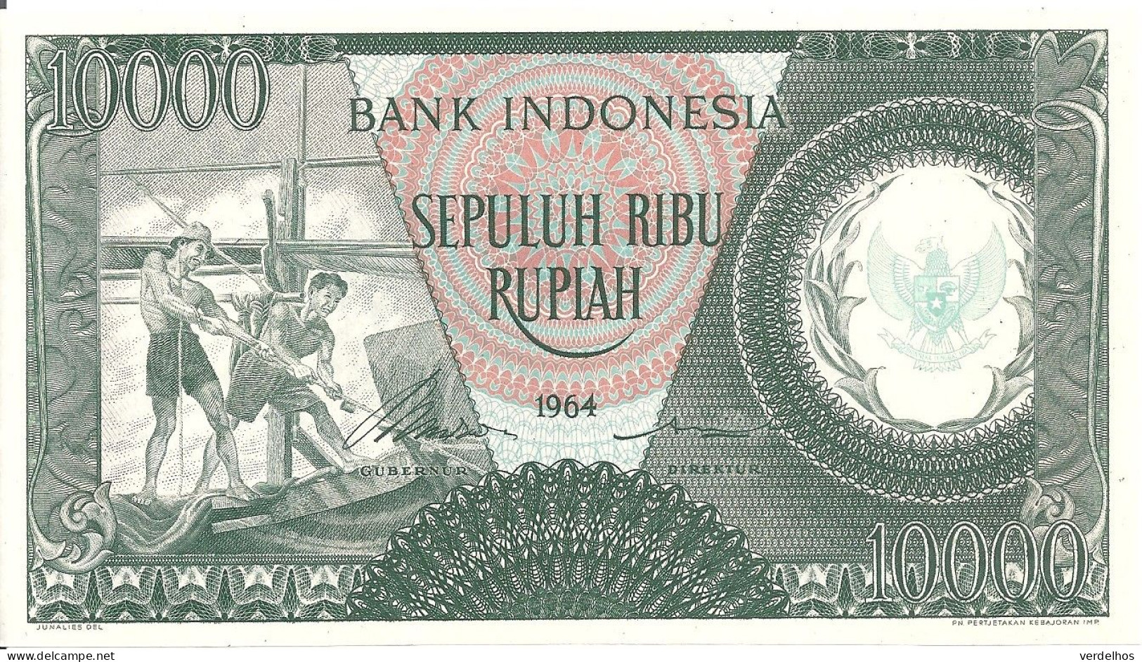 INDONESIE 10000 RUPIAH 1964 UNC P 101 - Indonesia