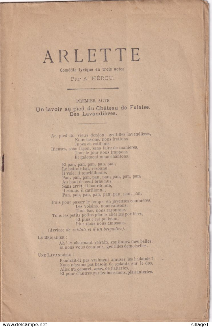 FALAISE (Calvados 14) Château De Falaise - Le Conquérant - Chanson Arlette Par Albert HEROU 1917 Cherbourg - Normandië