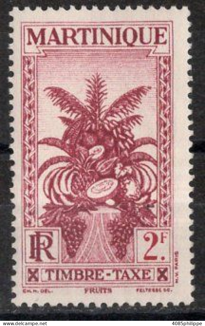 Martinique Timbre-Taxe N°21* Neuf Charnière TB  Cote : 3€50 - Strafport