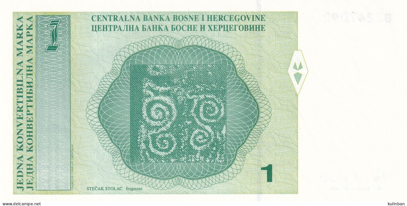 Bosnia And Herzegovina, UNC, 1 Convertible Mark, 1997, Pick-59 - Bosnien-Herzegowina