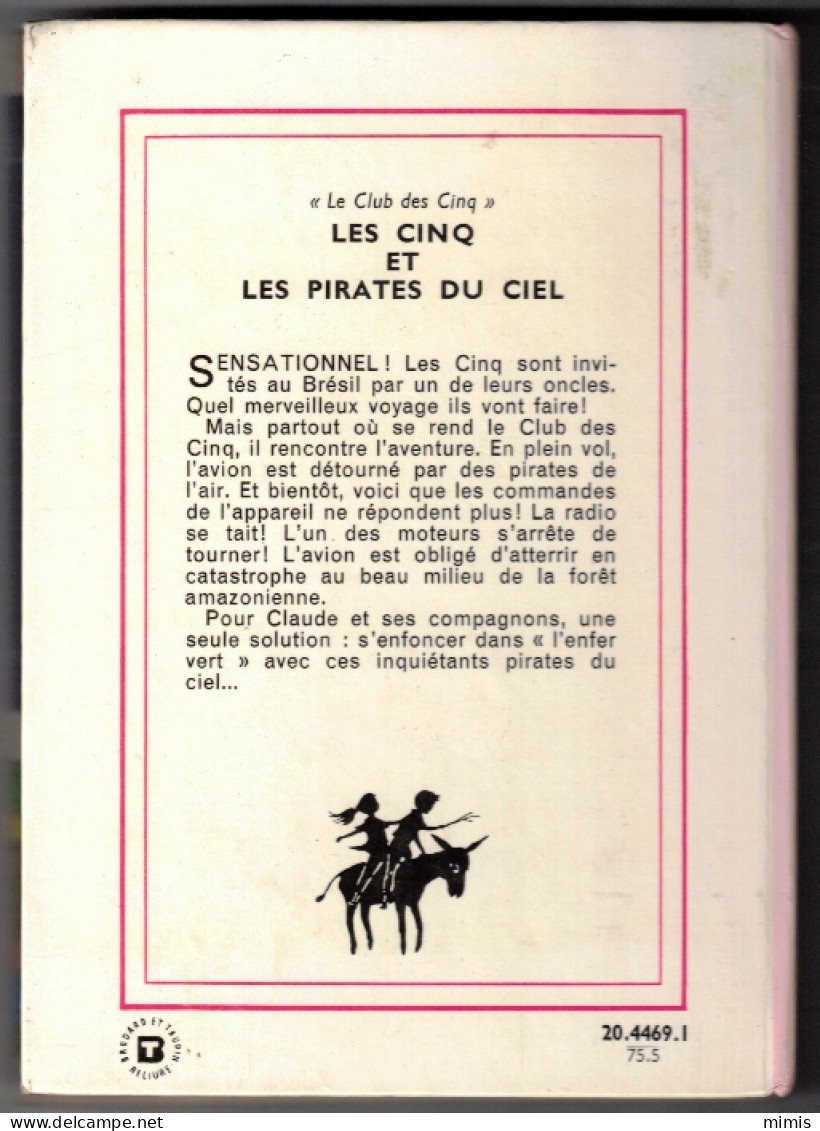 LE CLUB DES CINQ     Les Cinq Et Les Pirates Du Ciel   Racontée Par Claude Voilier - Bibliotheque Rose