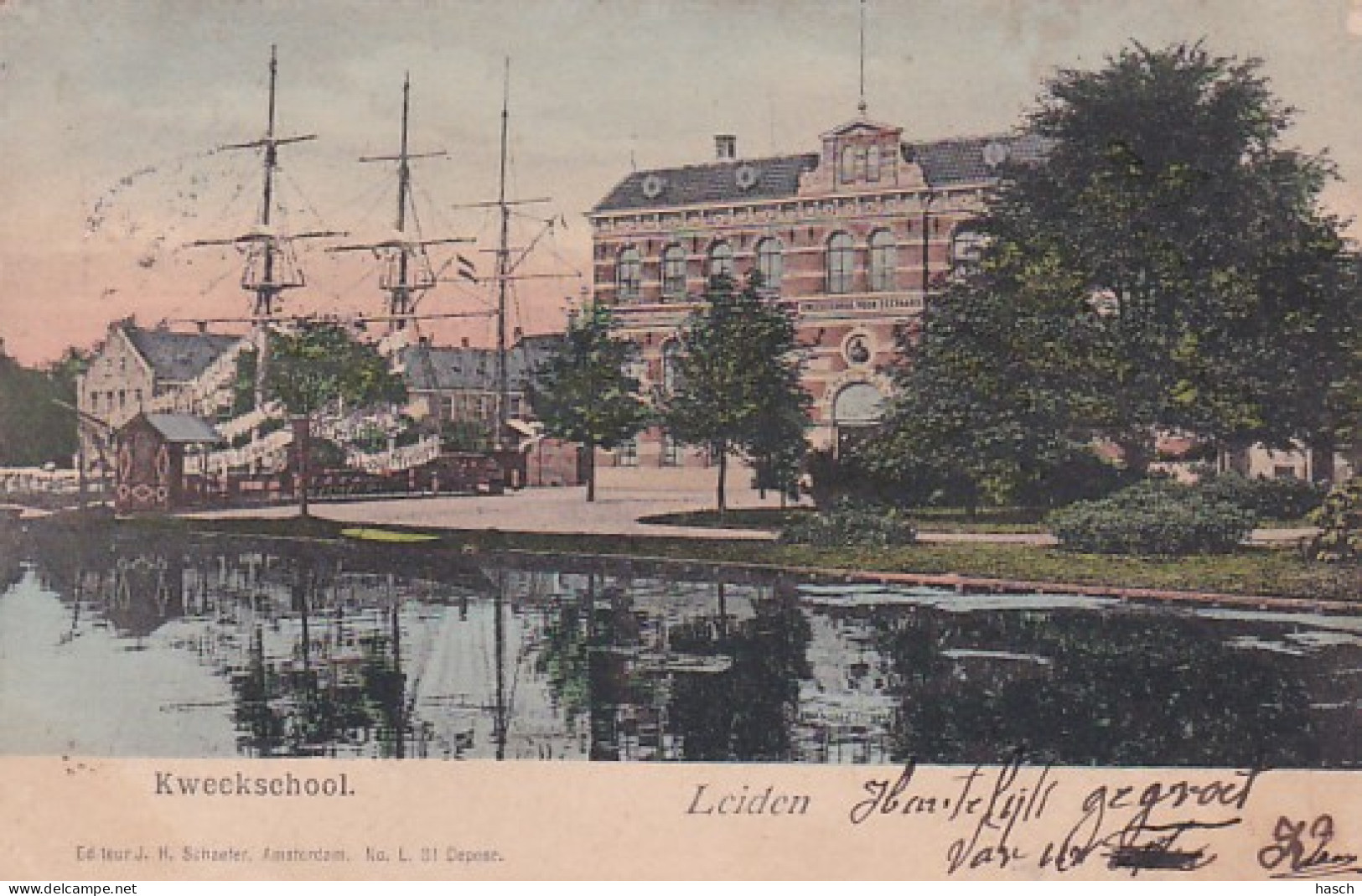 1850	224	Leiden, Kweekschool (poststempel 1901) - Leiden