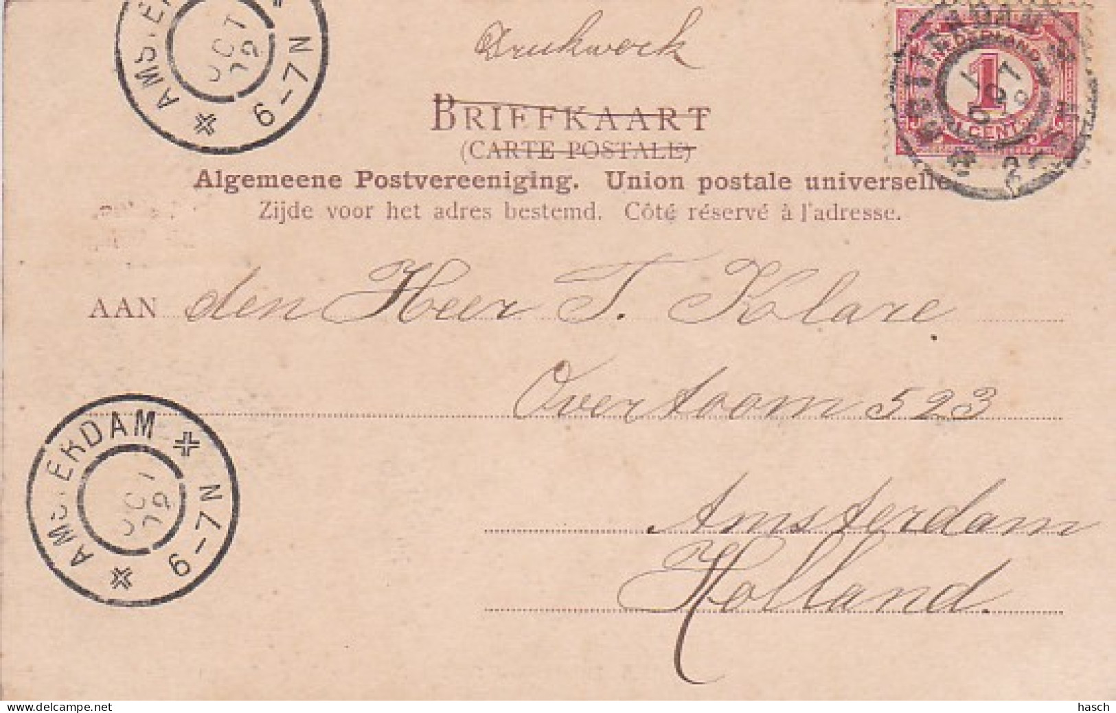 1850	225	Leiden, De Waag (poststempel 1902) - Leiden