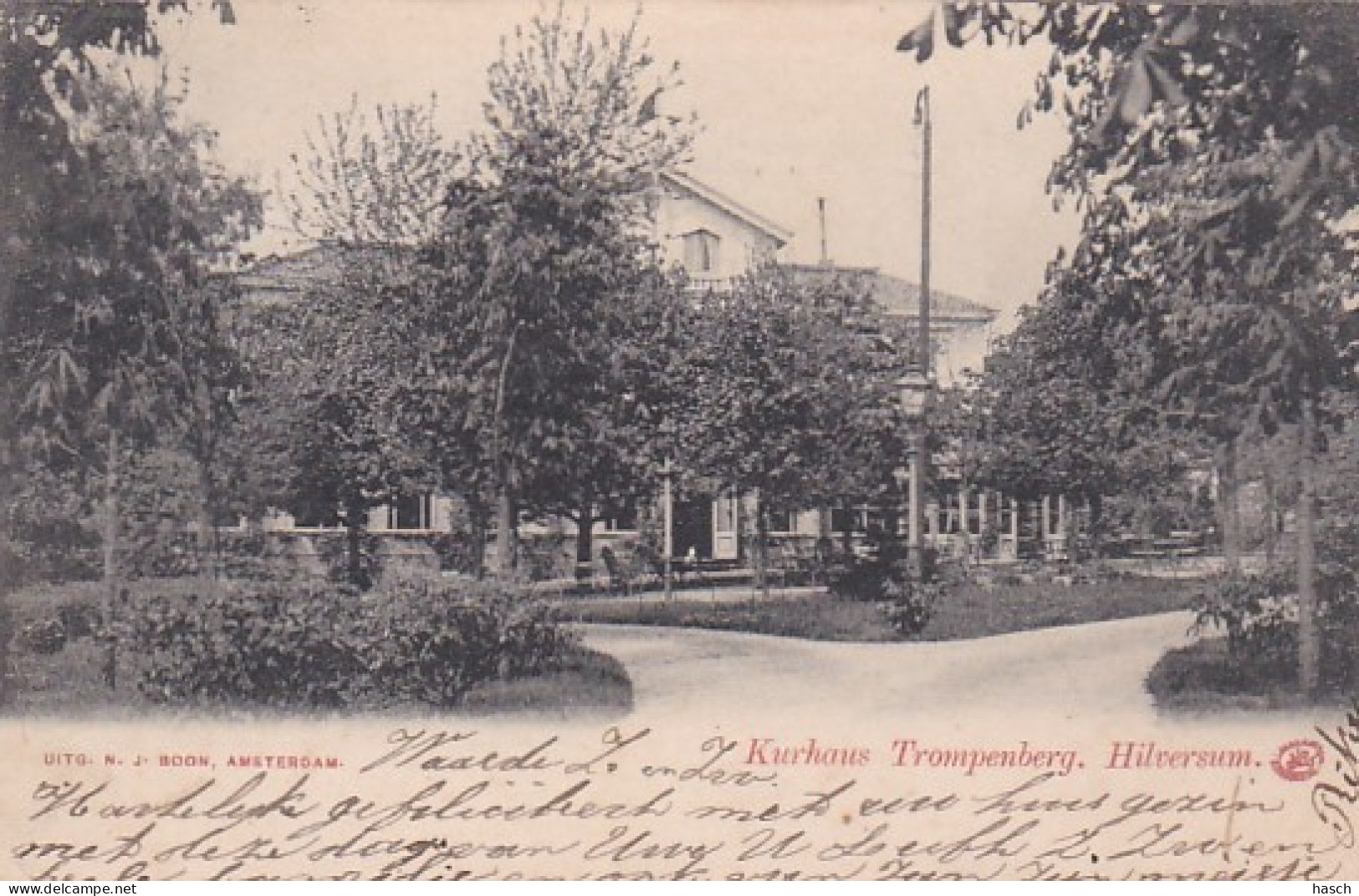 1850	283	Hilversum,  Kurhaus Trompenberg (poststempel 1901)(vouw Zie Achterkant) - Hilversum