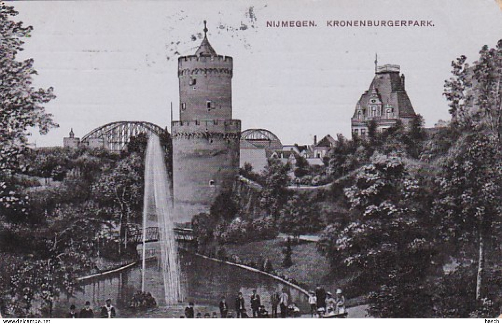 1850	409	Nijmegen, Kronenburgerpark (poststempel 1908)(zie Hoeken) - Nijmegen