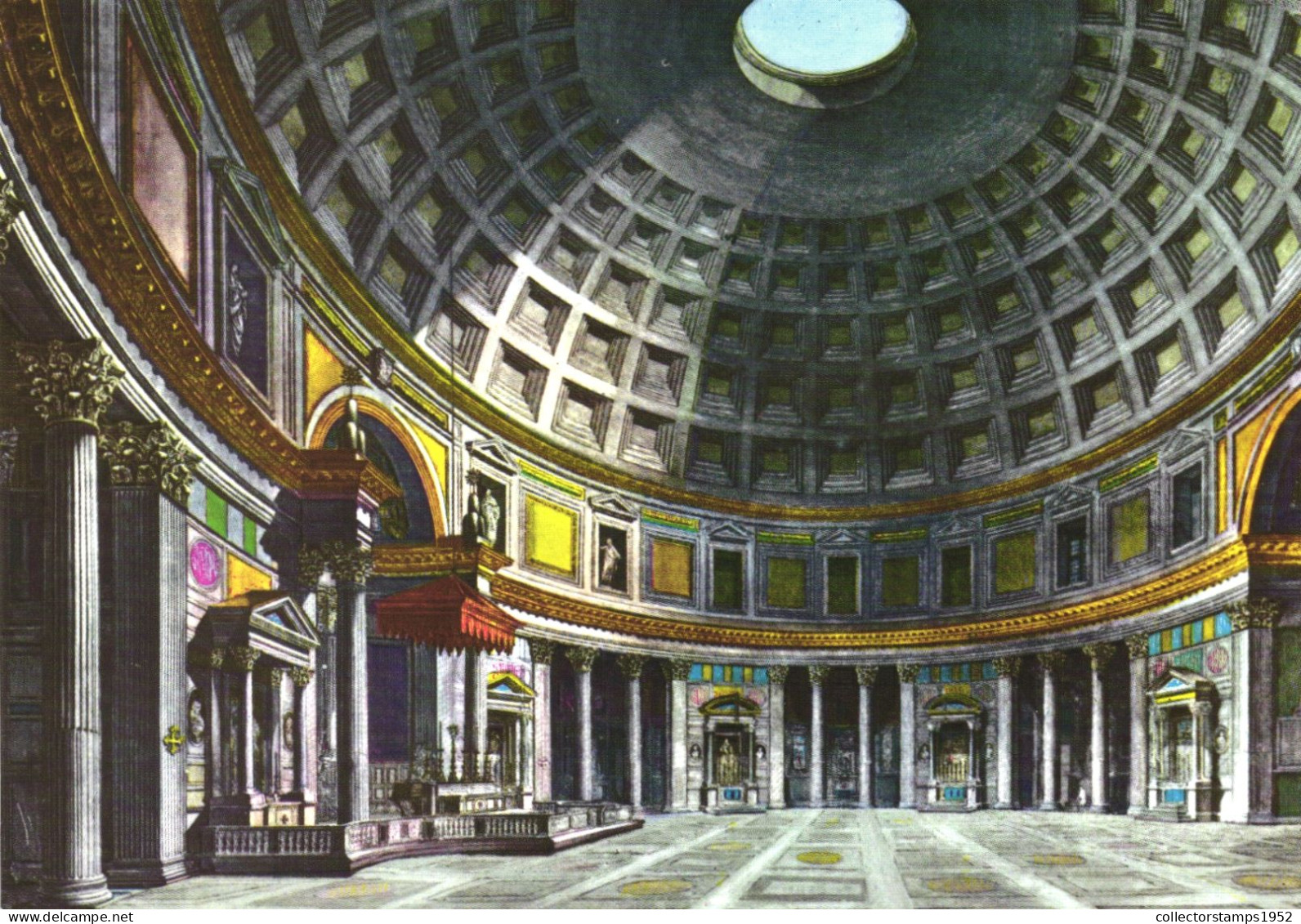 ROME, LAZIO, PANTHEON, INTERIOR, ARCHITECTURE, ITALY, POSTCARD - Pantheon