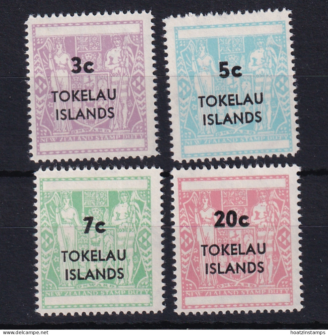 Tokelau Islands: 1967/68   Postal Fiscal Decimal Currency - Surcharge Set   SG12-15     MNH - Tokelau