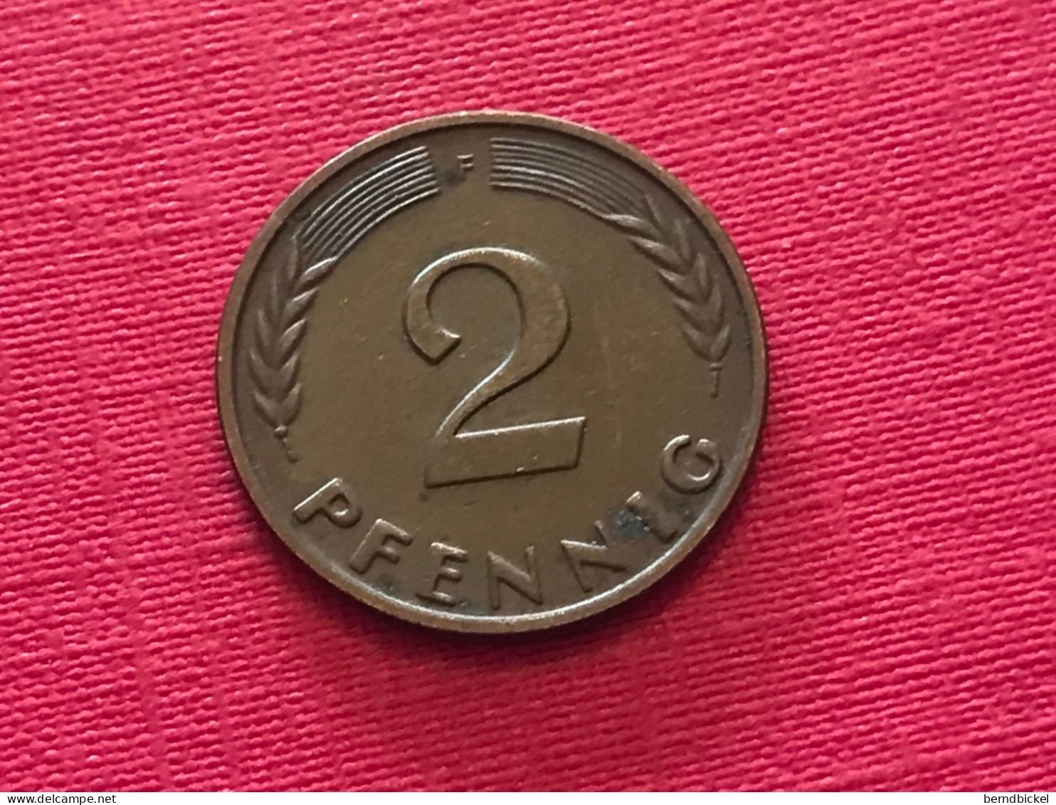 Münze Münzen Umlaufmünze Deutschland 2 Pfennig 1963 Münzzeichen F - 2 Pfennig
