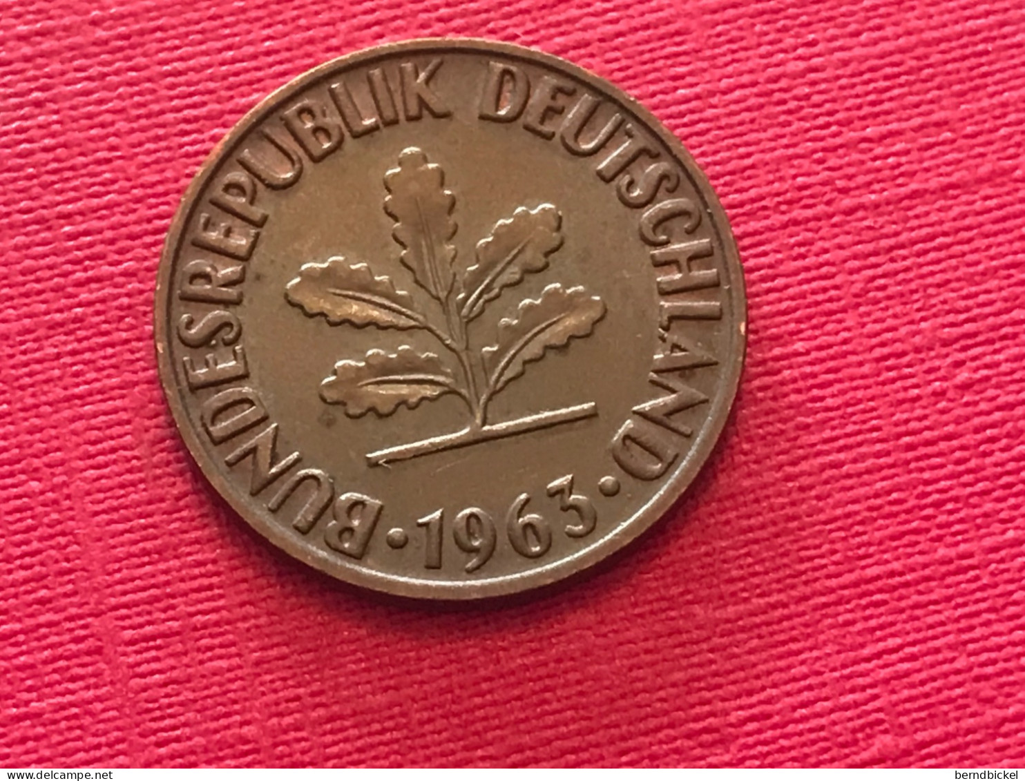 Münze Münzen Umlaufmünze Deutschland 2 Pfennig 1963 Münzzeichen F - 2 Pfennig