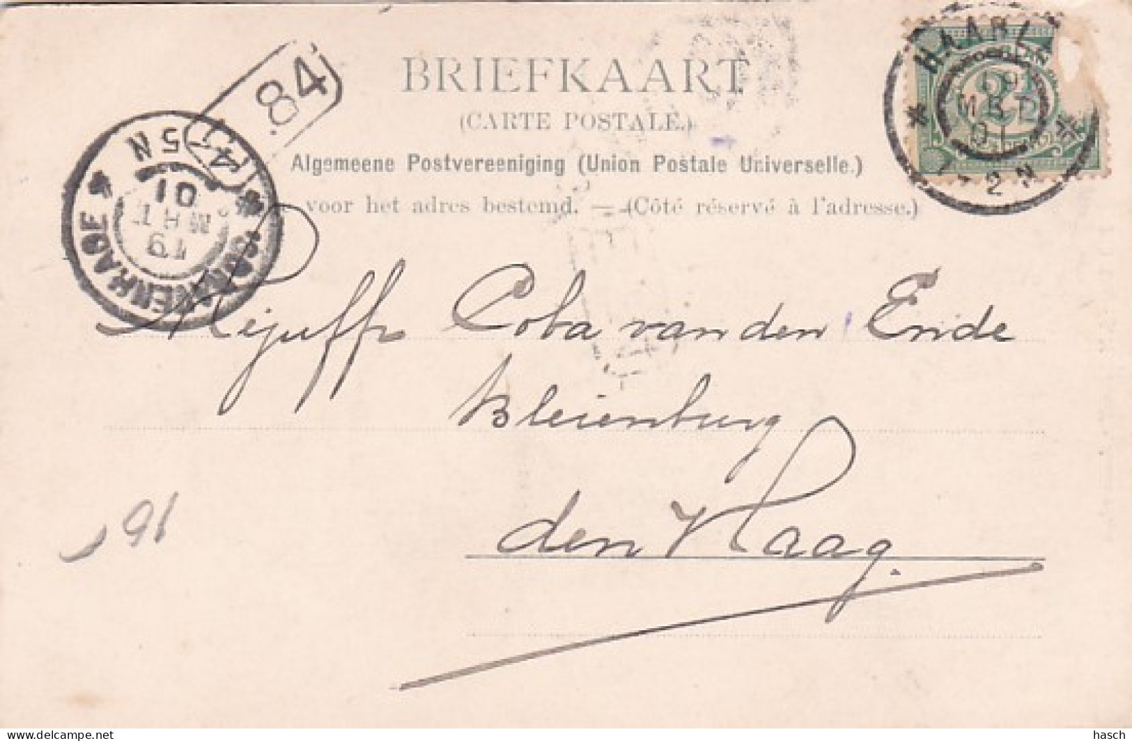 1889	162	Bloemendaal, (poststempel 1901) - Bloemendaal