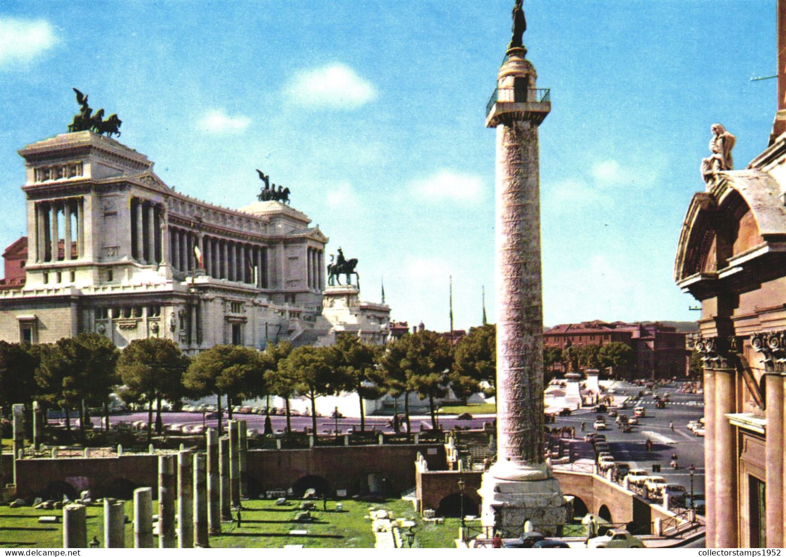 ROME, LAZIO, ALTAR OF THE NATION, ARCHITECTURE, MONUMENT, STATUE, CARS, ITALY, POSTCARD - Altare Della Patria