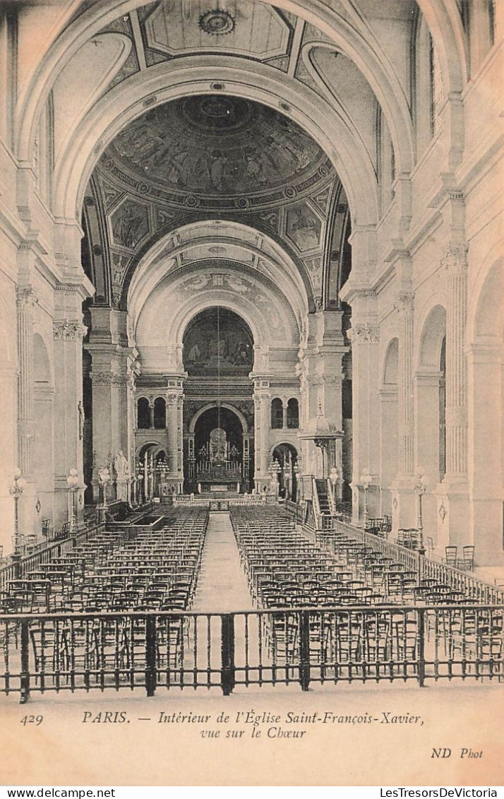 FRANCE - Paris - Intérieur De L'Eglise Saint François Xavier Vue Sur Le Choeur - ND Phot - Carte Postale Ancienne - Eglises