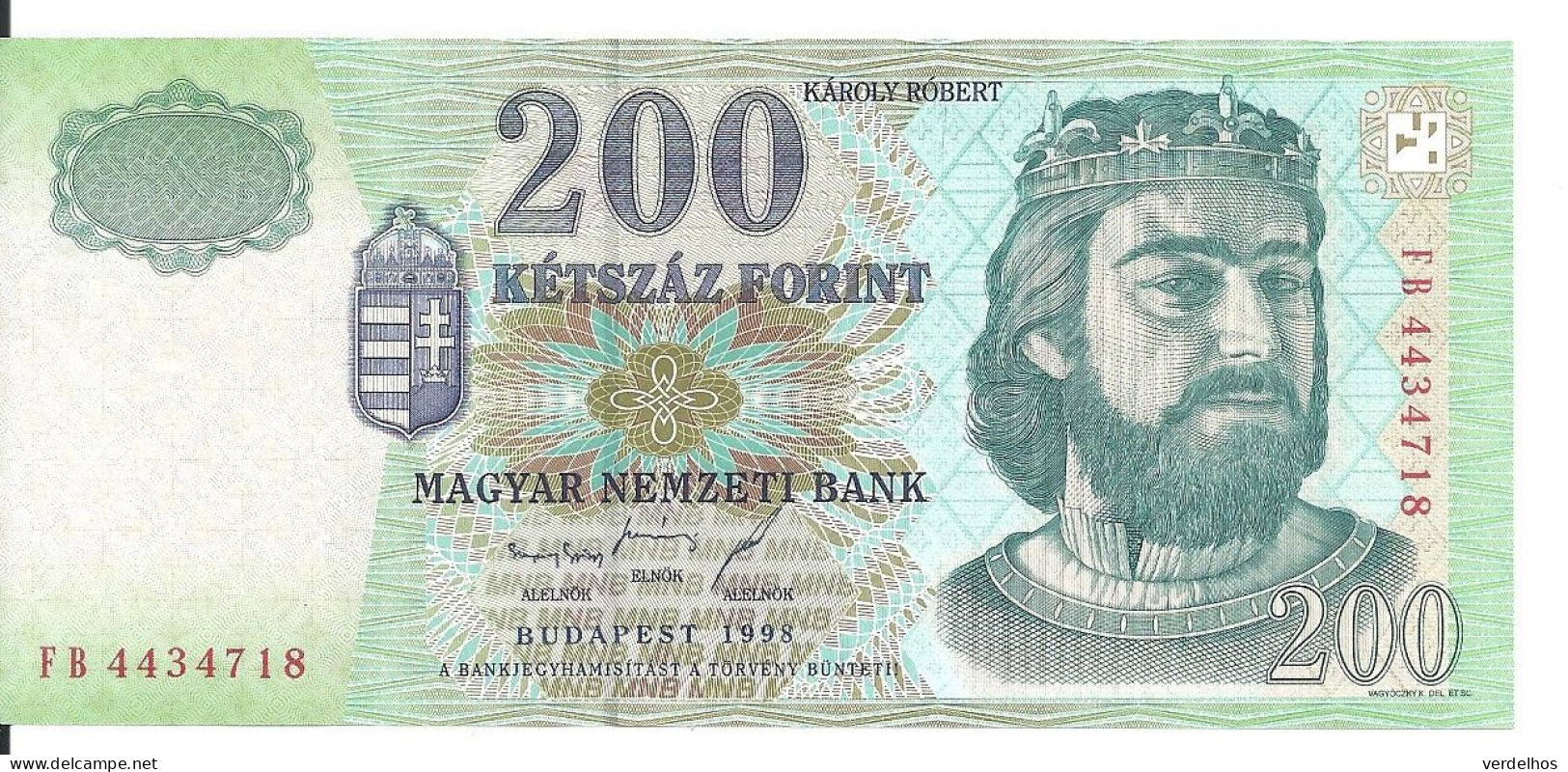 HONGRIE 200 FORINT 1998 UNC P 178 - Hongrie