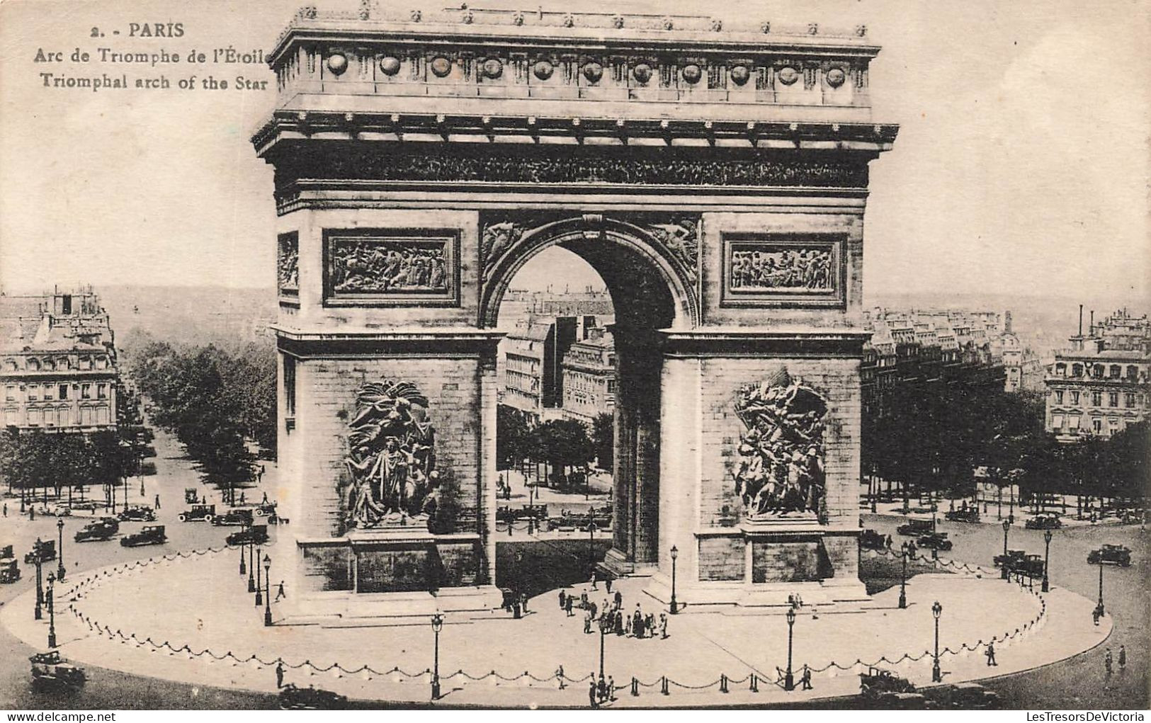 FRANCE - Paris - Arc De Triomphe De L'Etoile - Triomphal Arc Of The Star - Animé - Carte Postale Ancienne - Arc De Triomphe