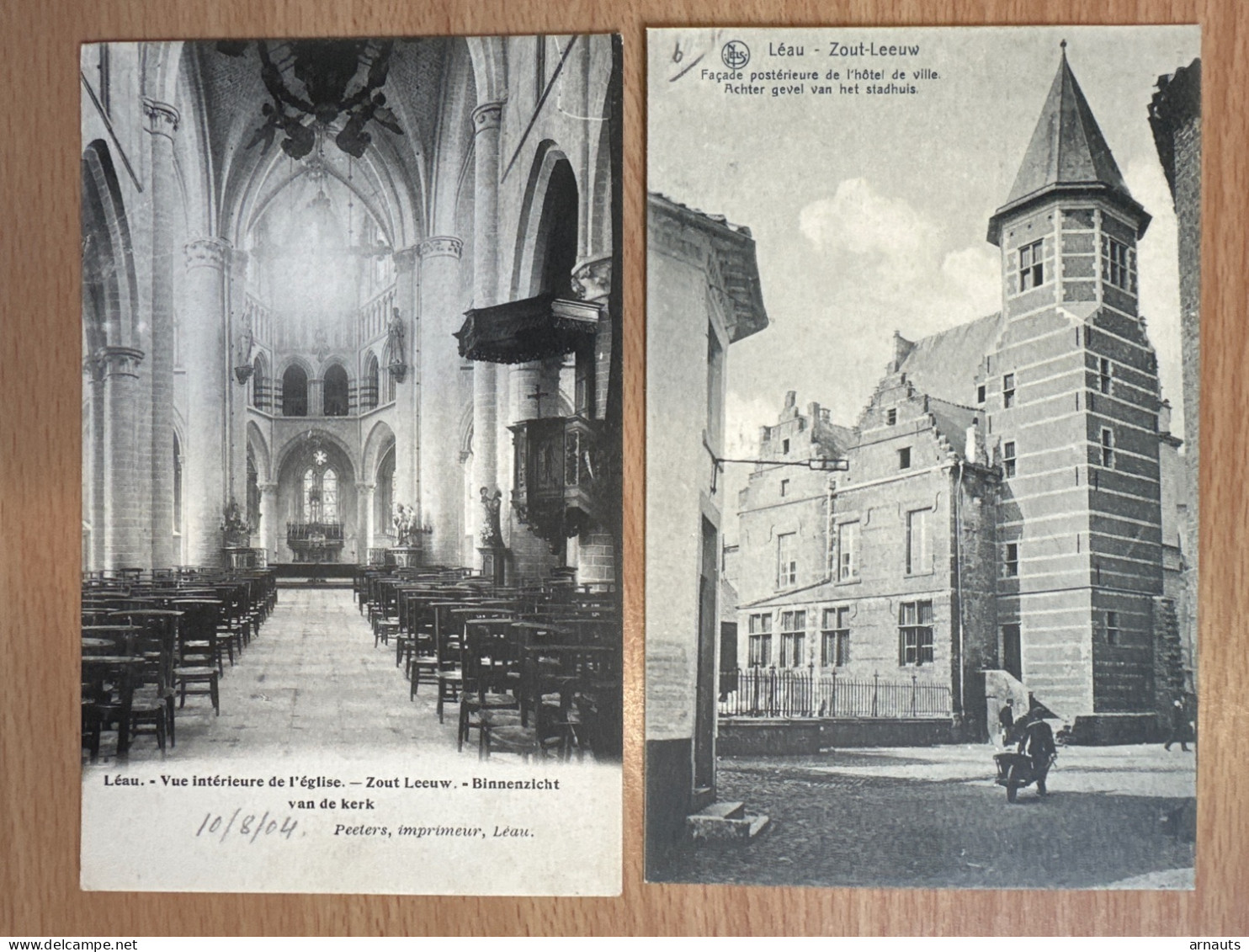 Zoutleeuw Leau Vue Interieure Église Imp Peeters L’Hotel De Ville Facade Posterieure - Zoutleeuw