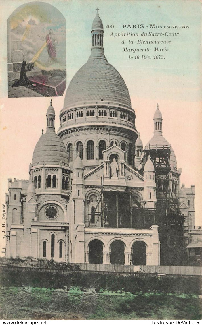 FRANCE - Paris - Montmartre - Apparition Du Sacré Cœur à La Bienheureuse Marguerite Marie - Carte Postale Ancienne - Sacré Coeur