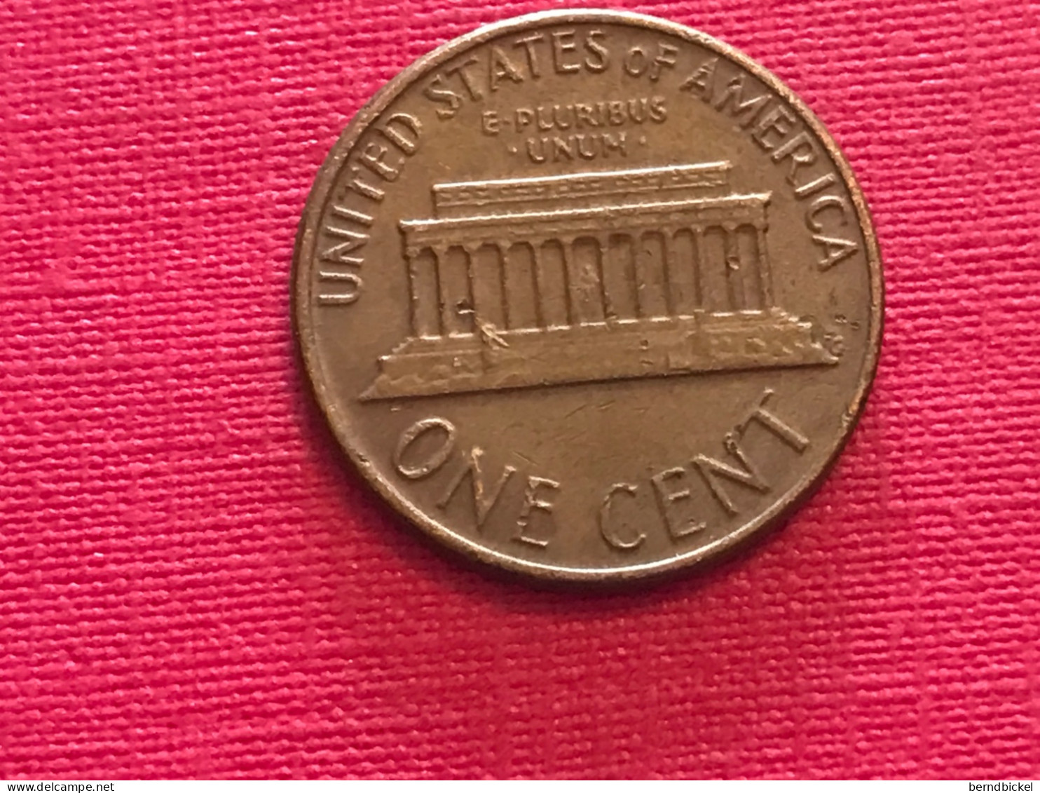 Münze Münzen Umlaufmünze USA 1 Cent 1977Münzzeichen D - 1959-…: Lincoln, Memorial Reverse