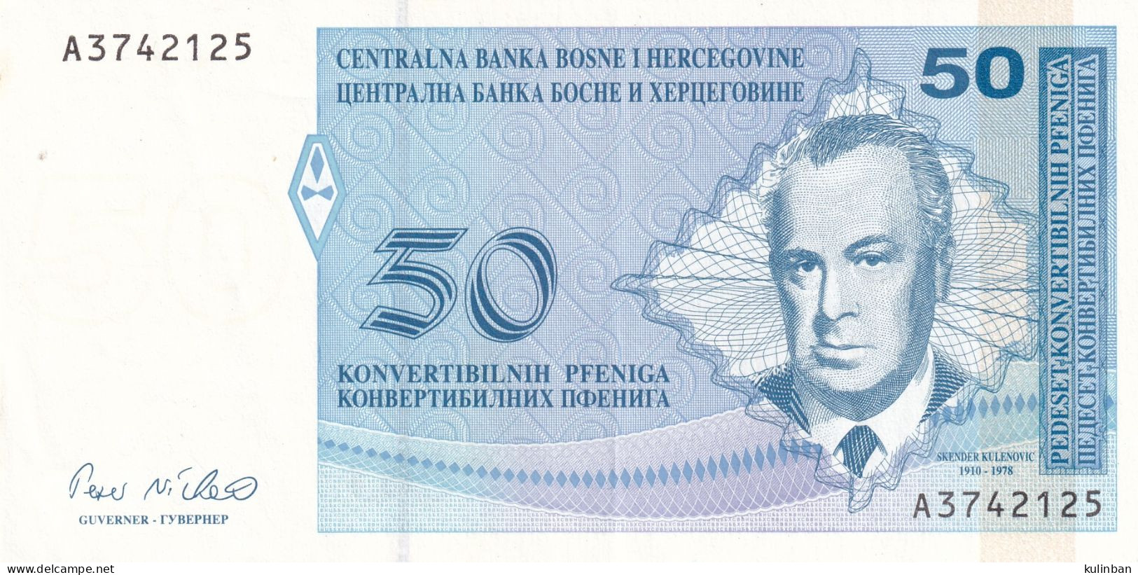 Bosnia And Herzegovina, XF, 0,50 Convertible Mark, 1997, Pick-57 - Bosnië En Herzegovina