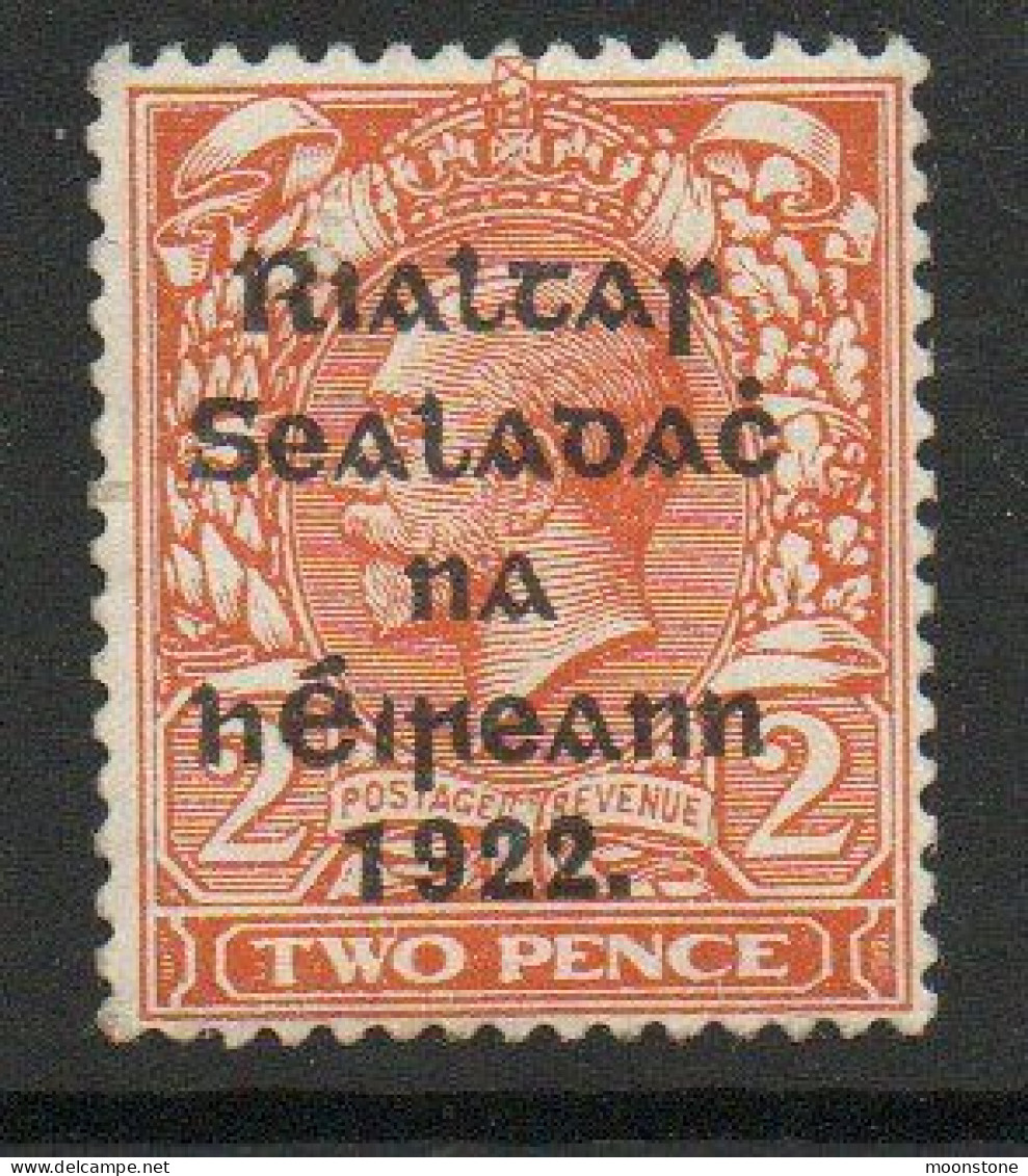 Ireland 1922 Thom Rialtas Overprint On 2d Orange, Die I, MNH, SG 12 - Neufs