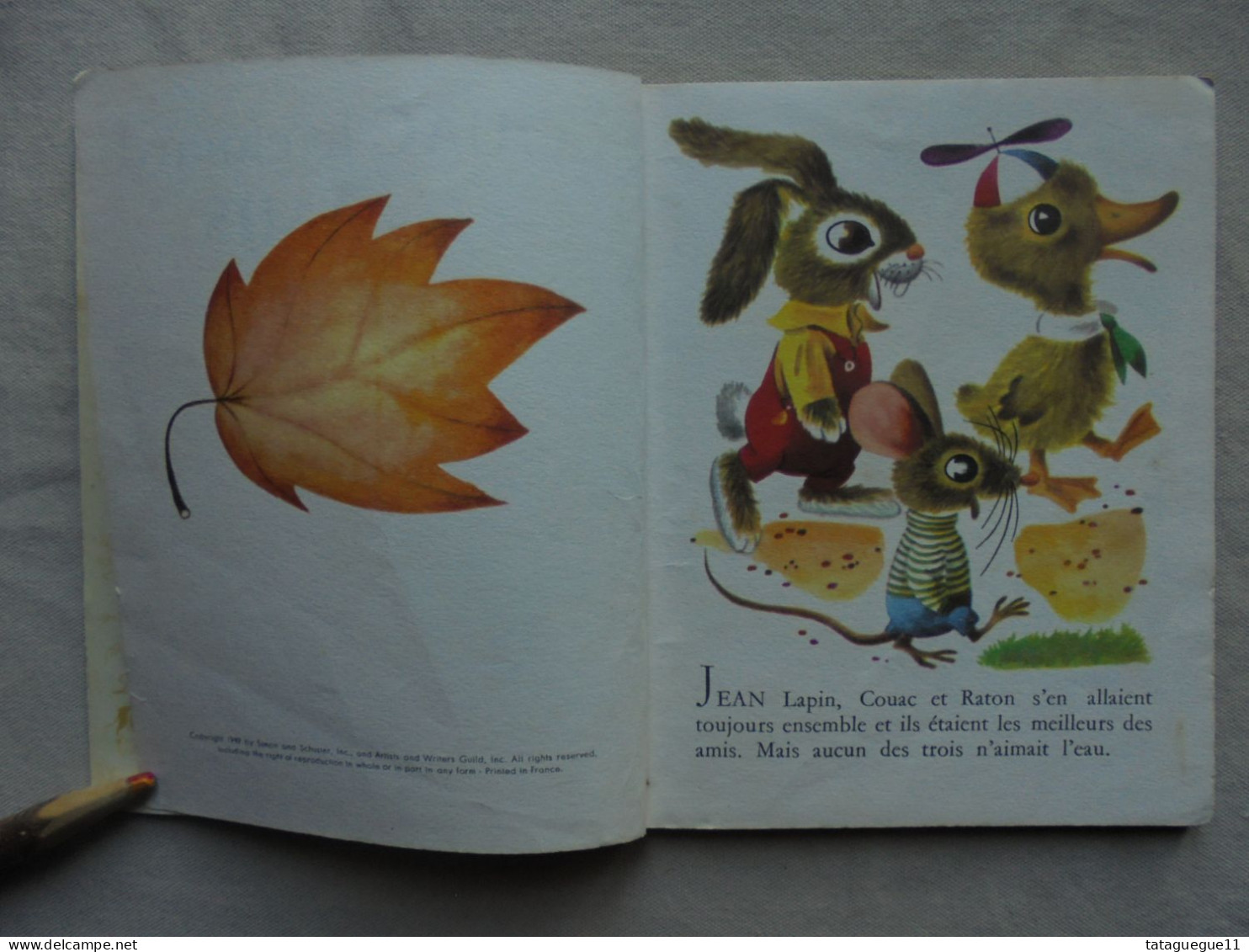 Ancien - Un Petit Livre D'Or Couac Le Canard Et Ses Amis Ed. Cocorico 1950 - Disney